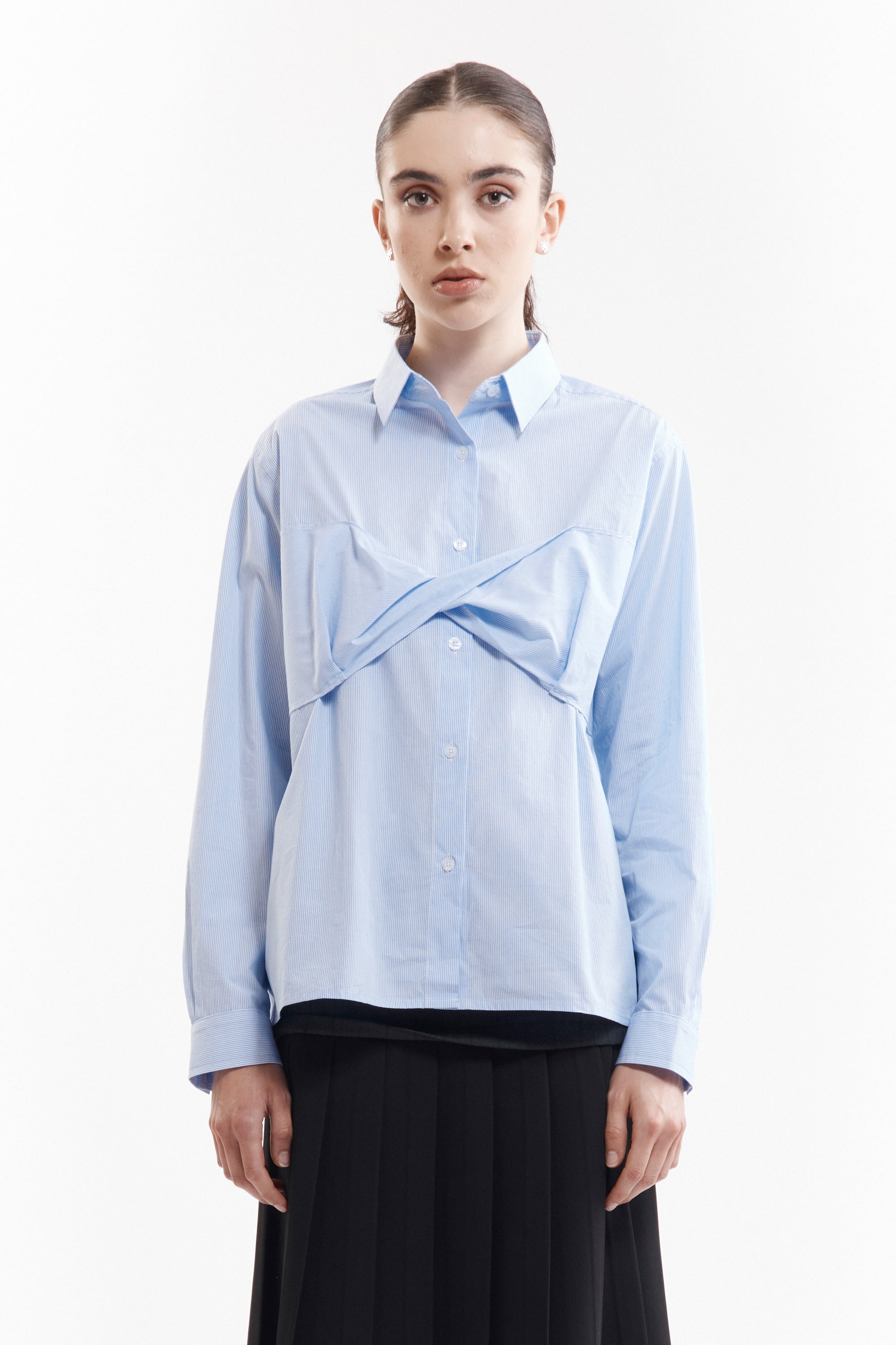 Wave Field Striped Shirt - Blue Stripe