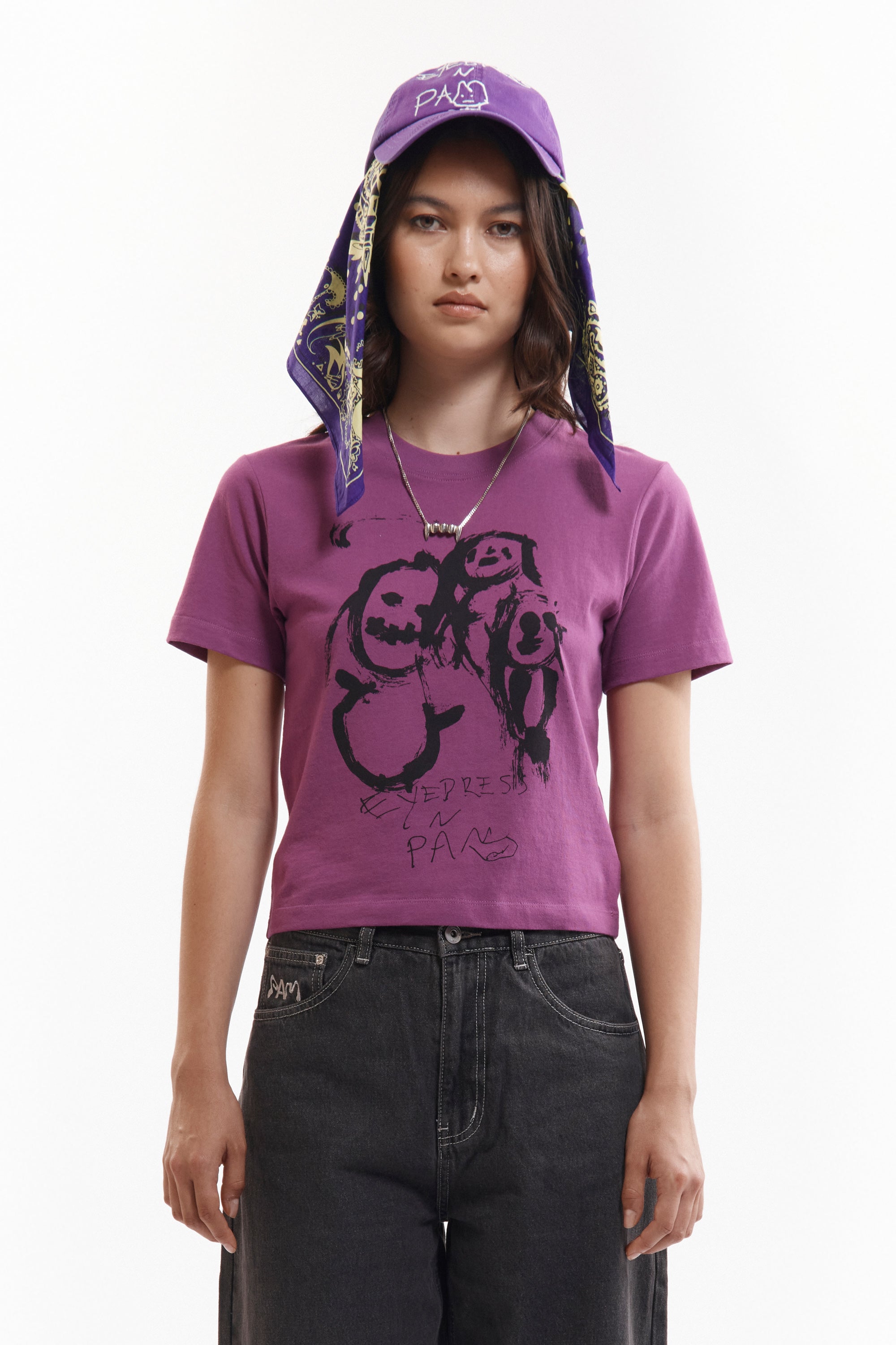 Eyedress Happy Family Shrunk Tee - Grape
