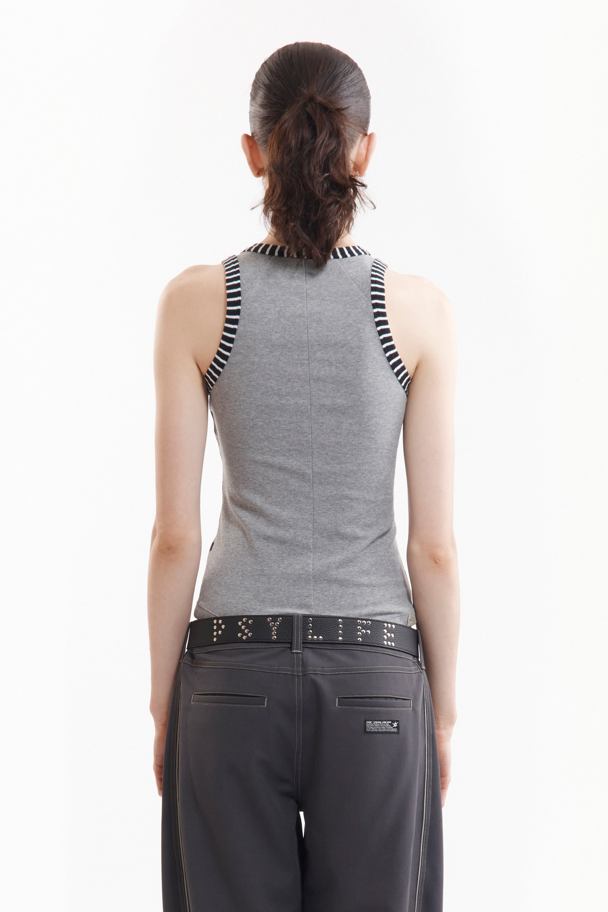 Eyezzz Racer Tank - Grey Marle