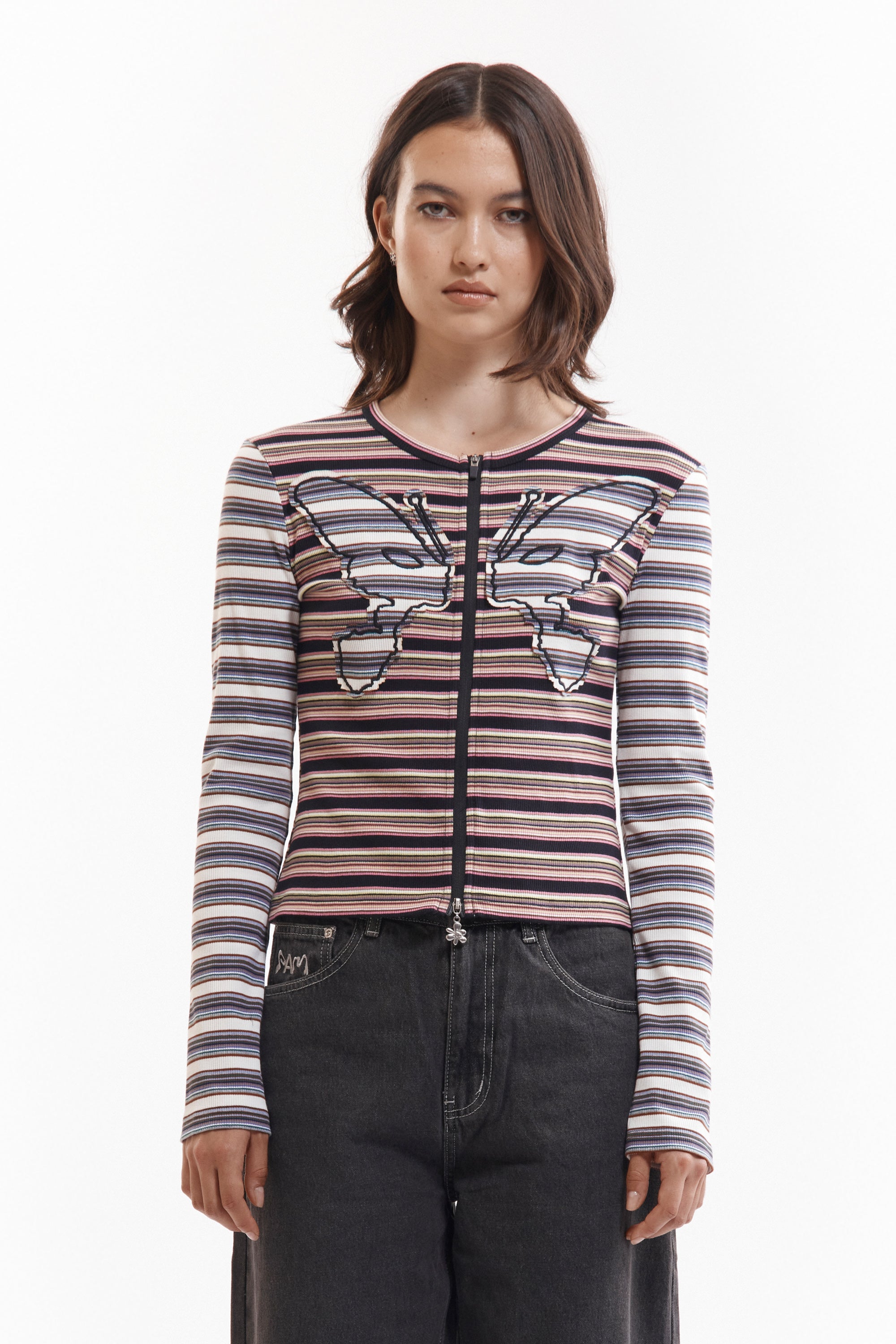 Line Walk Striped Cardigan - All Sorts Stripe