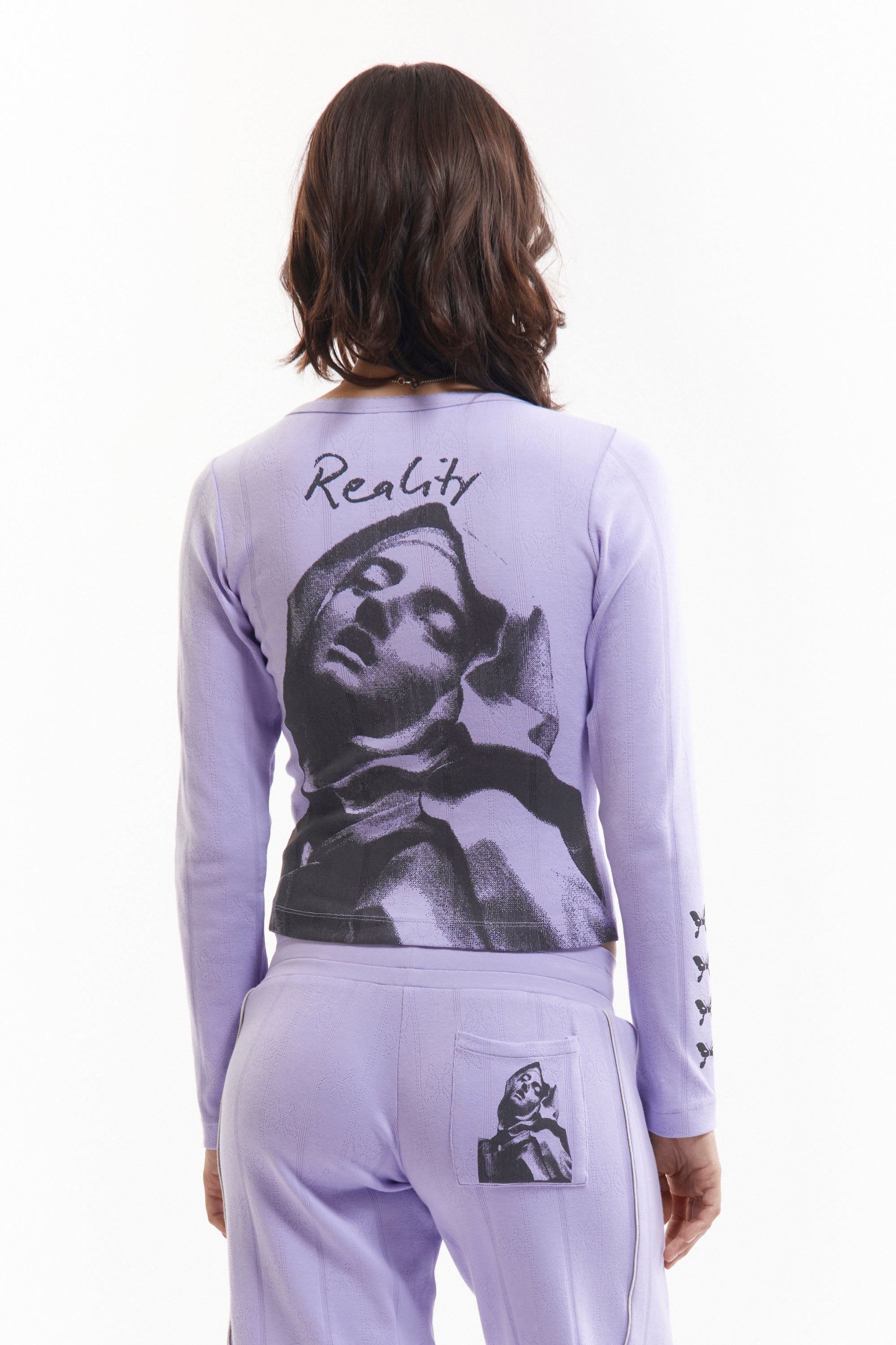 Xerox Pointelle Cardigan - Lavender