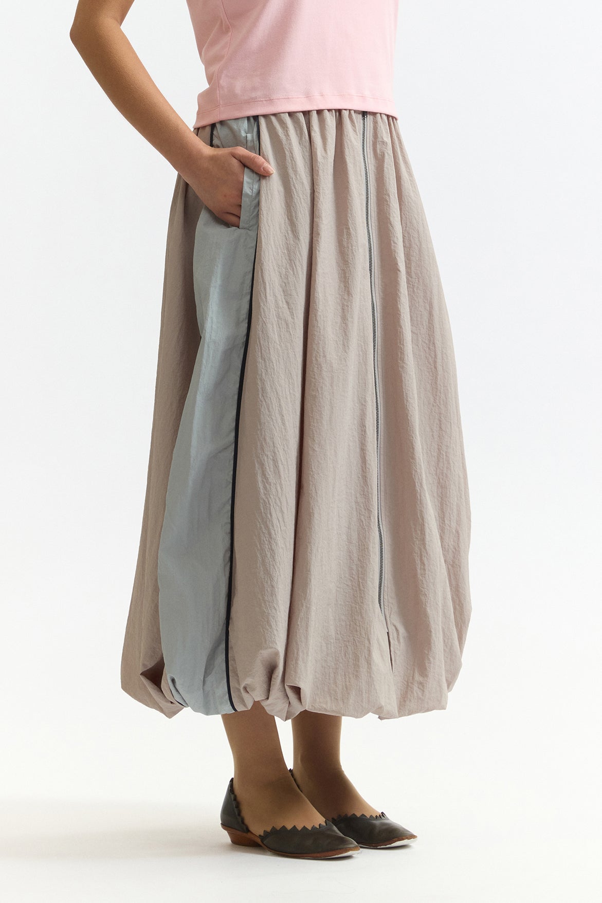 Angels Trumpet Maxi Skirt - Cool Grey