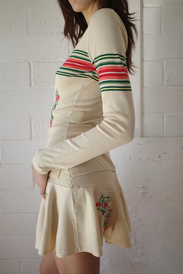 CONNER IVES Long Sleeve Sock Henley - Beige Multi
