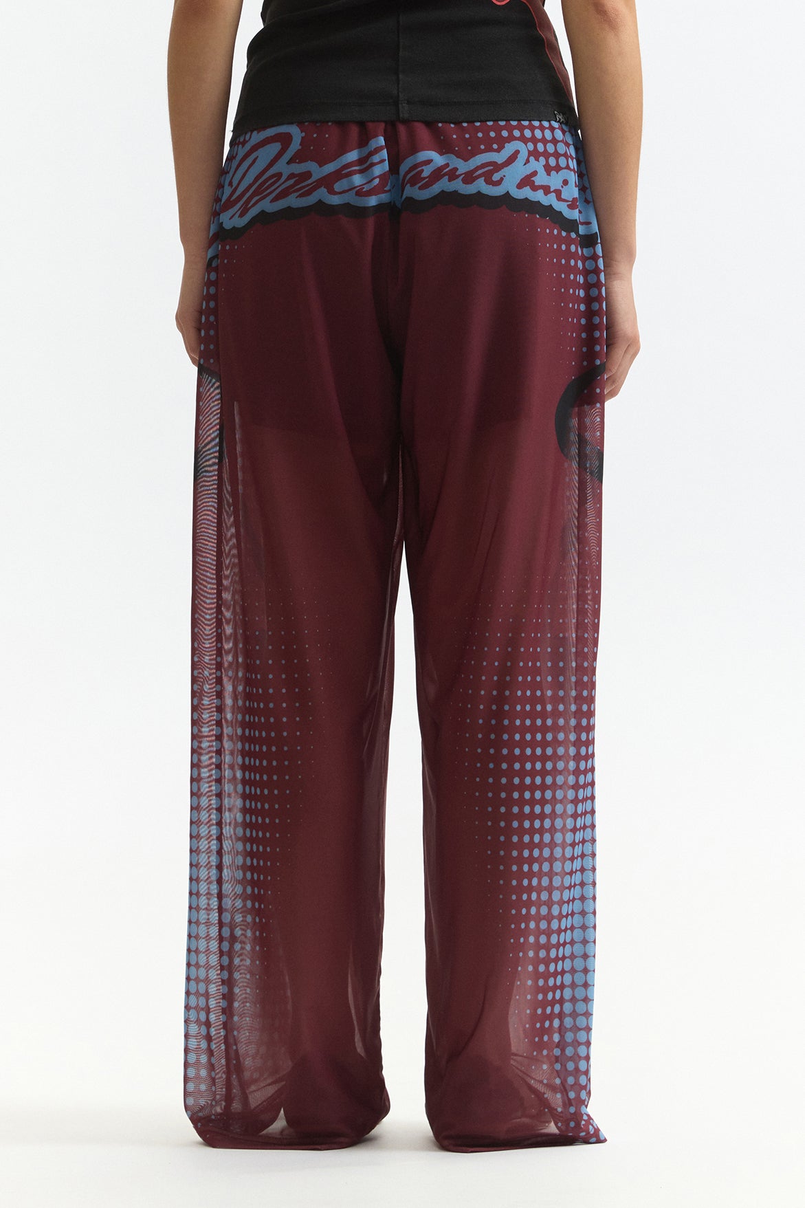 Stipple Mesh Pants - Brick Red