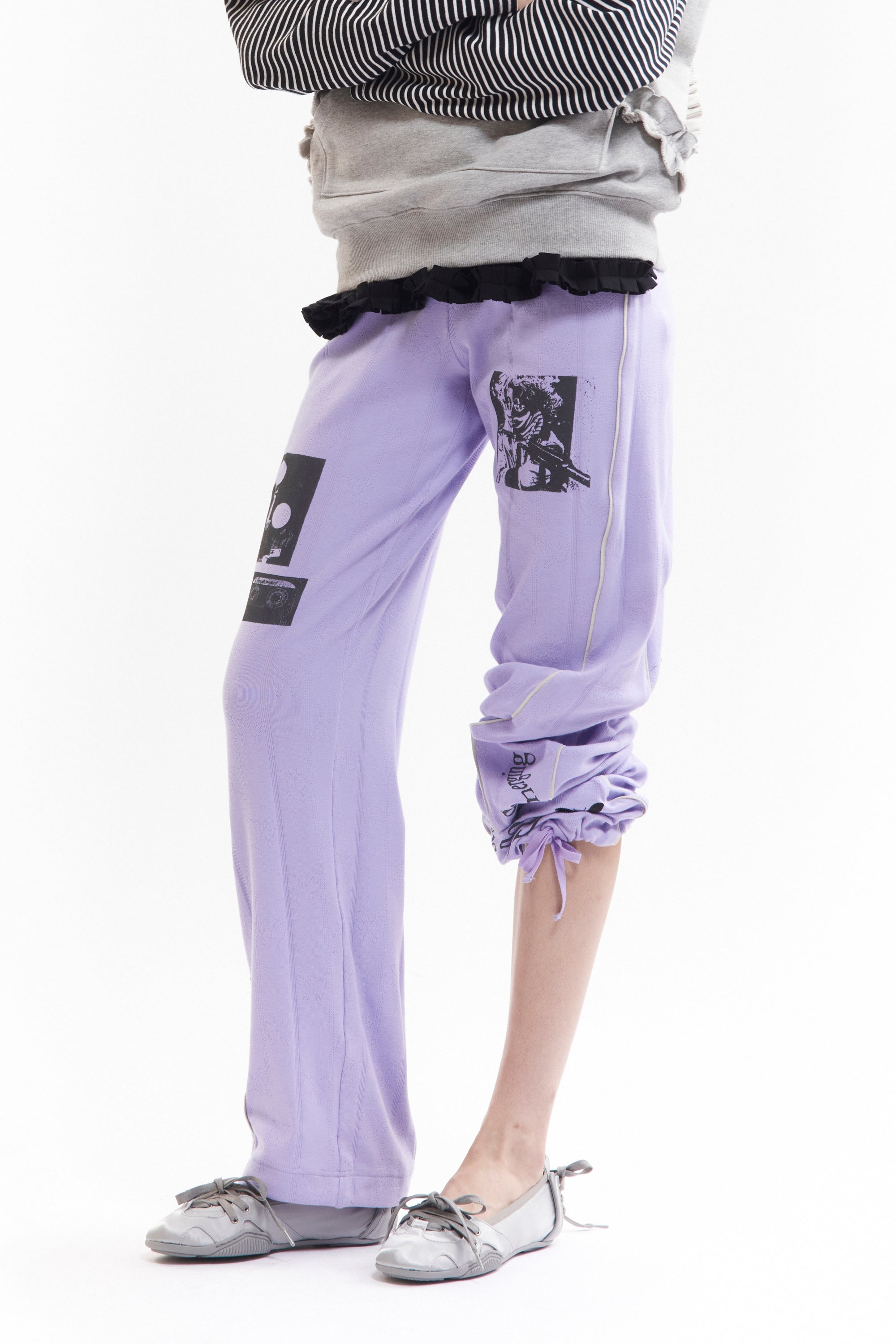 Xerox Pointelle Relaxed Pant - Lavender