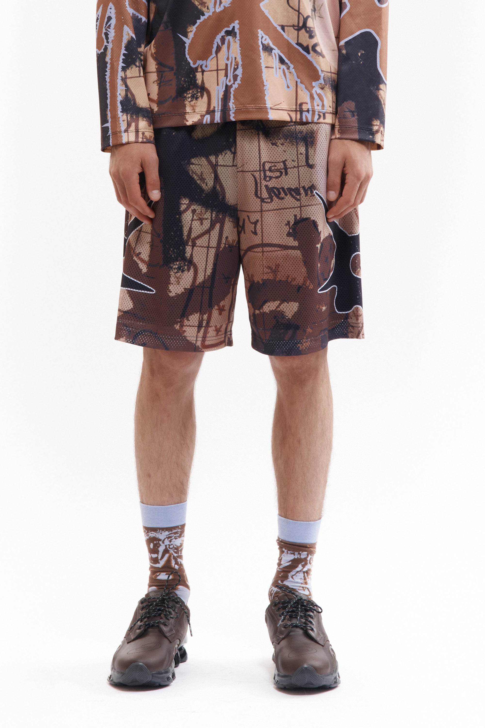 Patina Mesh Shorts - Multi
