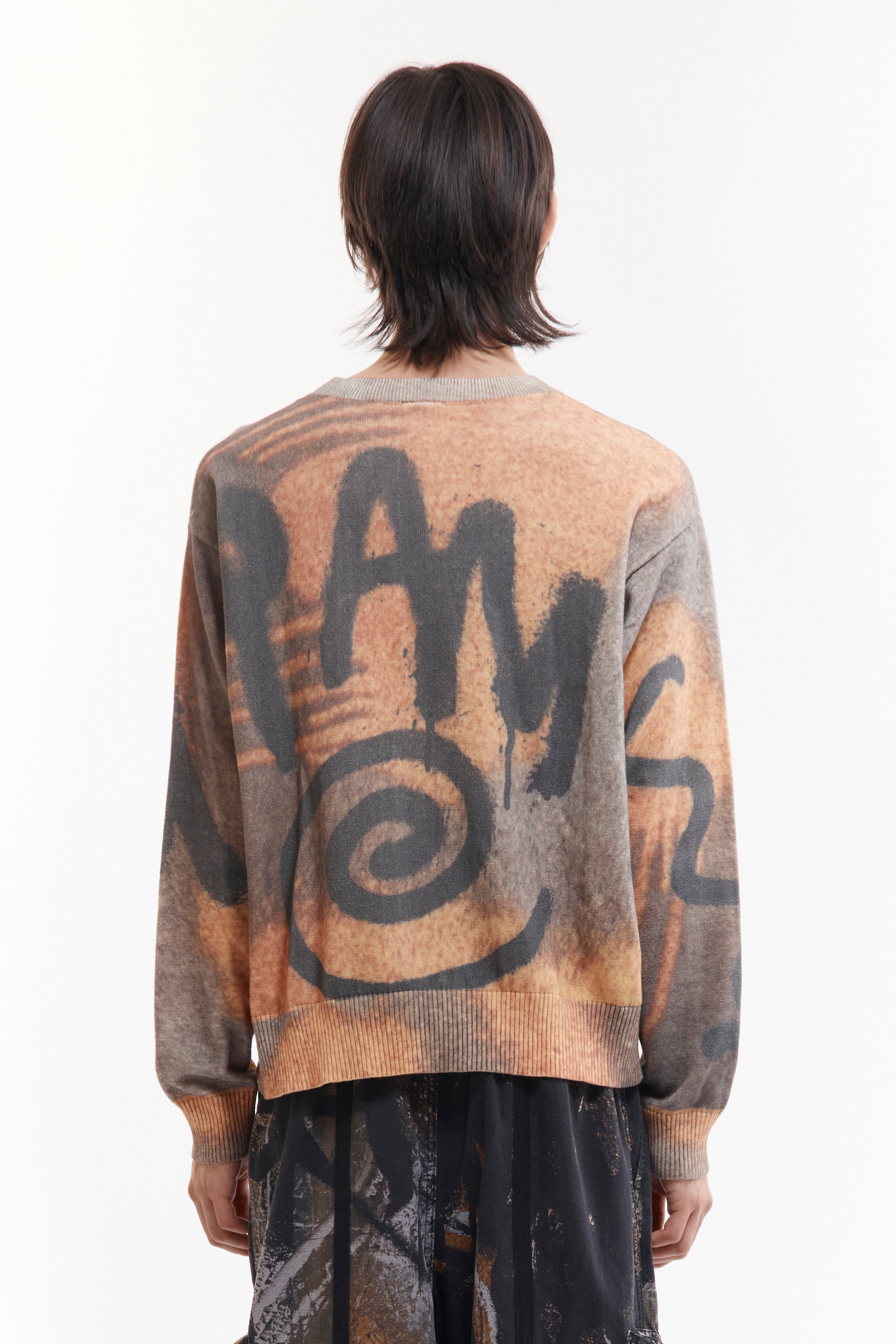 Getting Over Printed Knit Crewneck - Multi