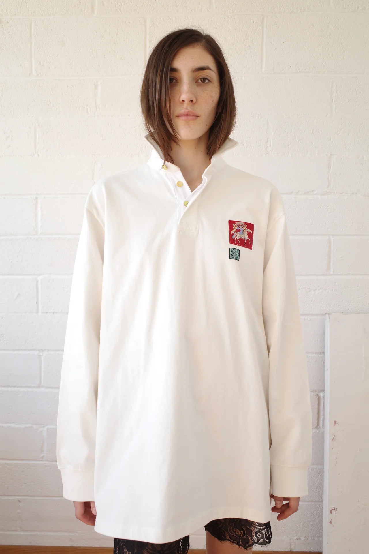 CONNER IVES Oversized Rugby Shirt - White