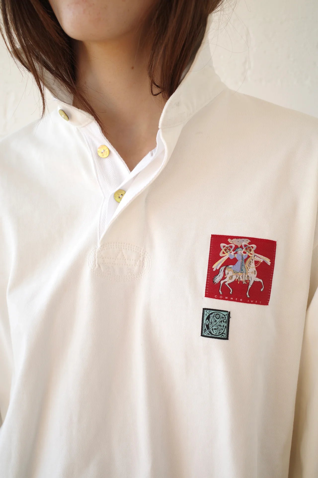 CONNER IVES Oversized Rugby Shirt - White