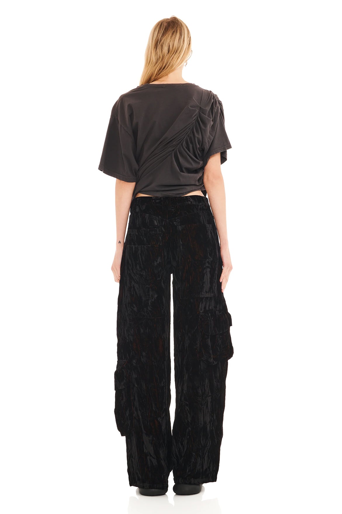 Amaryllis Duo Tee - Charcoal
