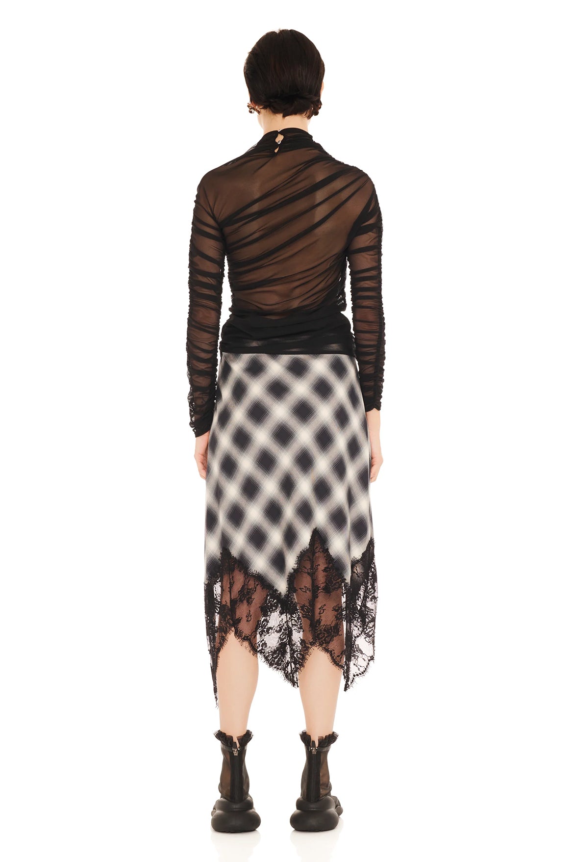 Waterlily Skirt - Fog Plaid