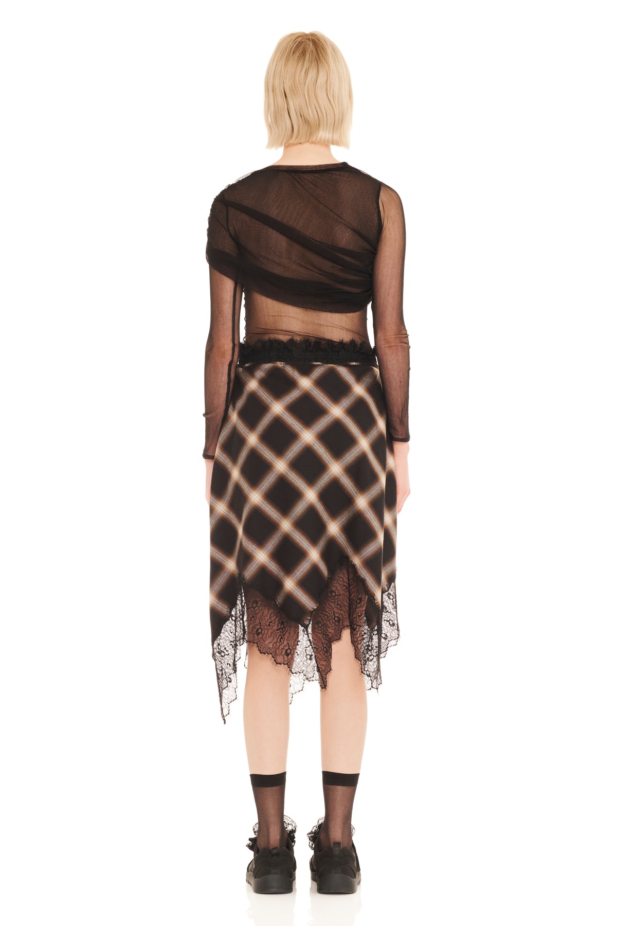 Waterlily Skirt - Black Plaid
