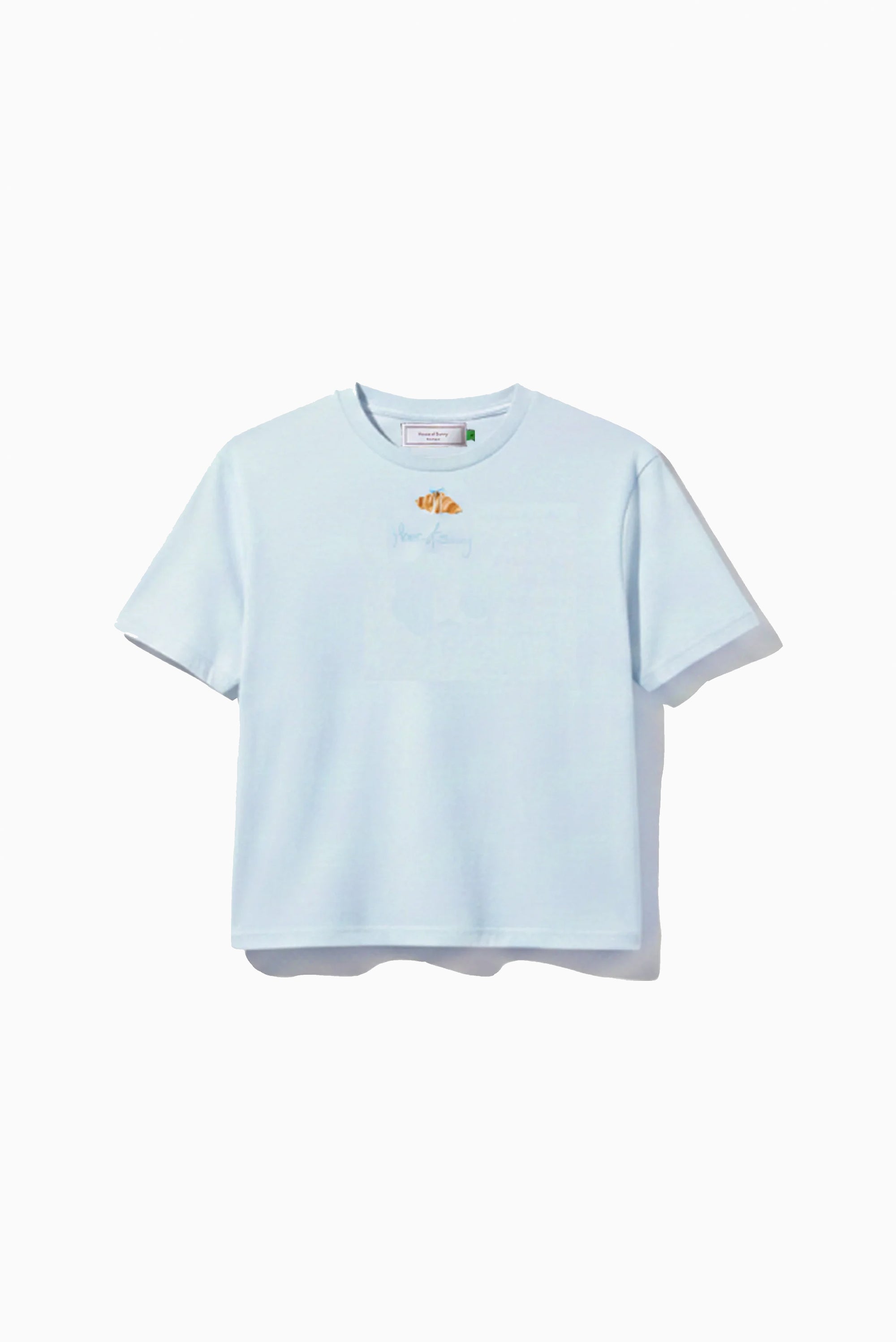 Croissant Baby Tee - Soft Blue