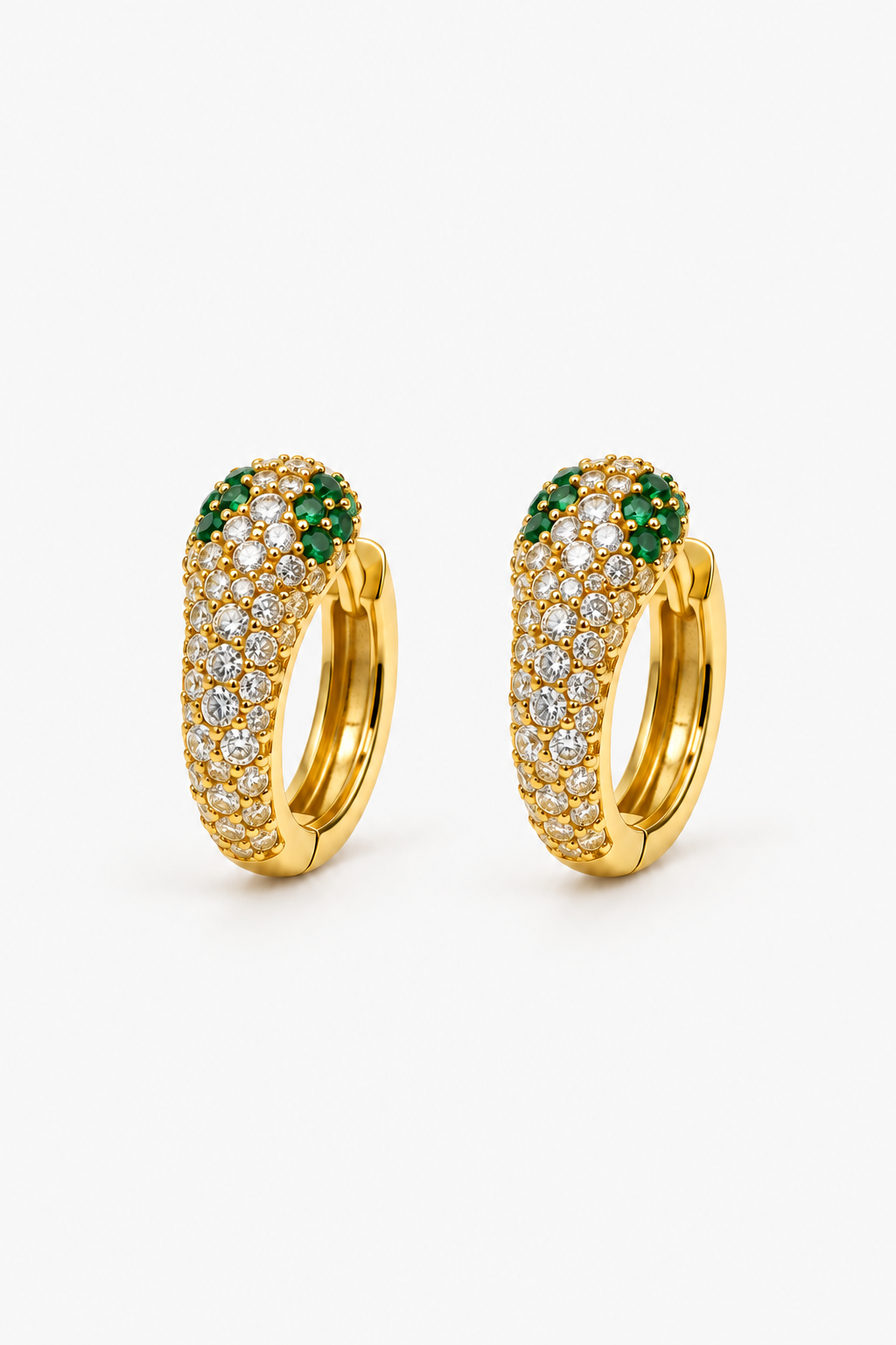 GOLD SISTER SERPENT HUGGIE EARRING