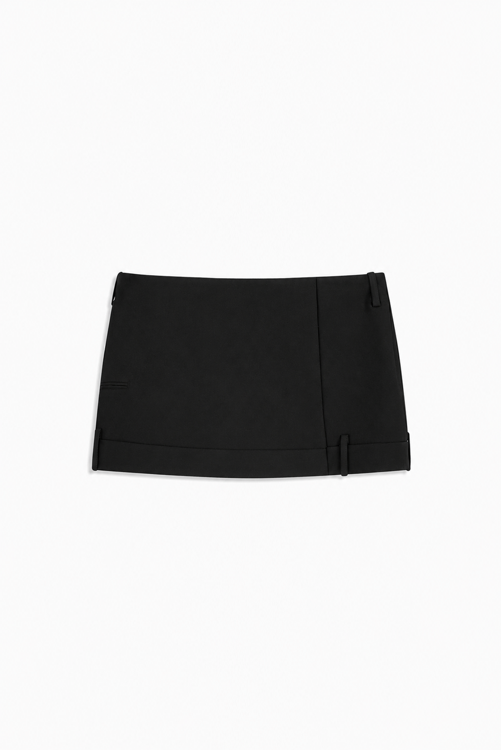 Tailored Trouser Mini Skirt - Black