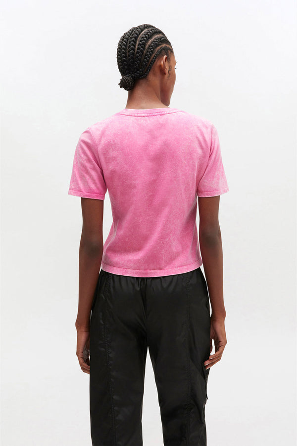 GANNI Heavy Cotton Heart T.Shirt - Hot Pink