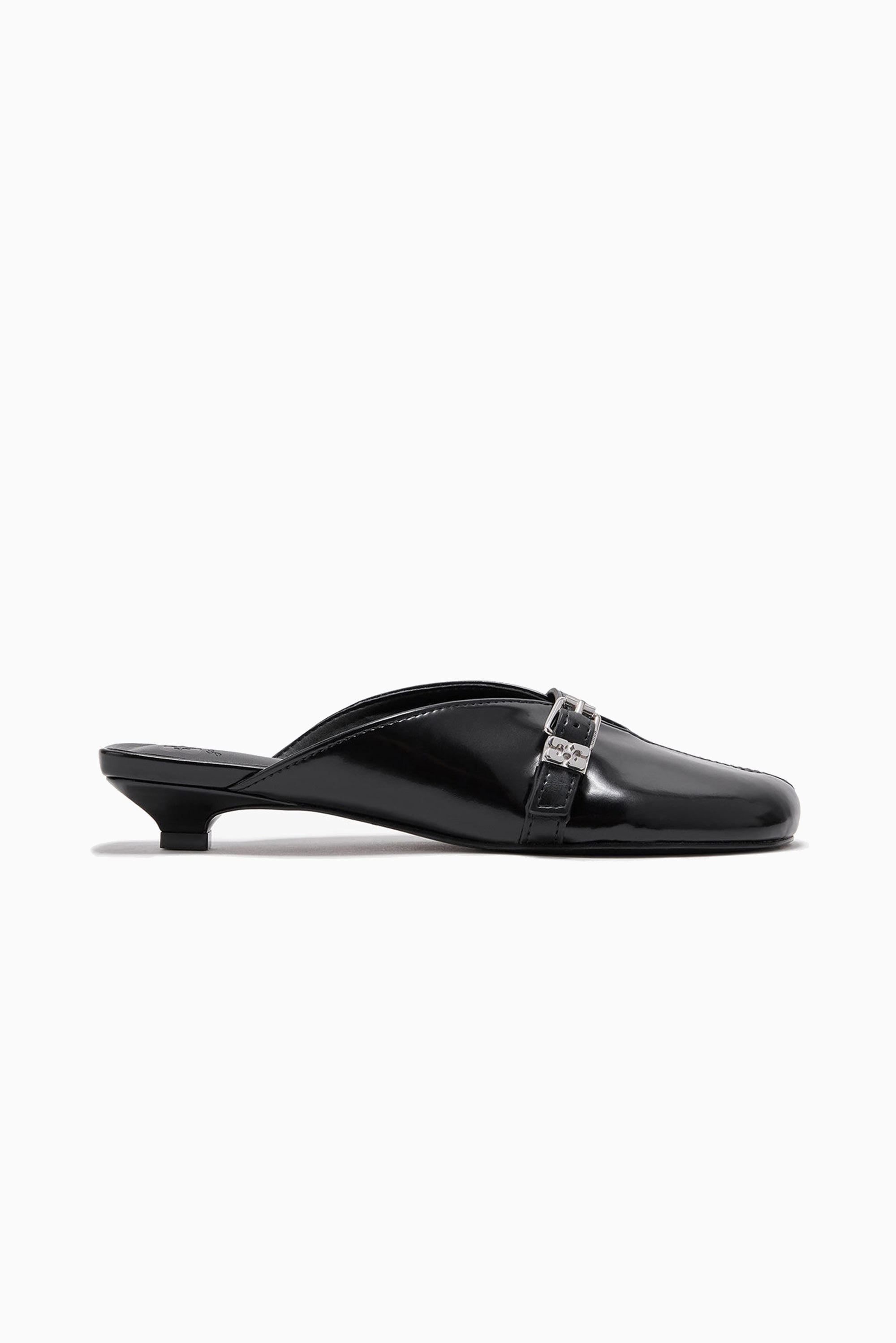 GANNI Sue Kitten Mule - Black