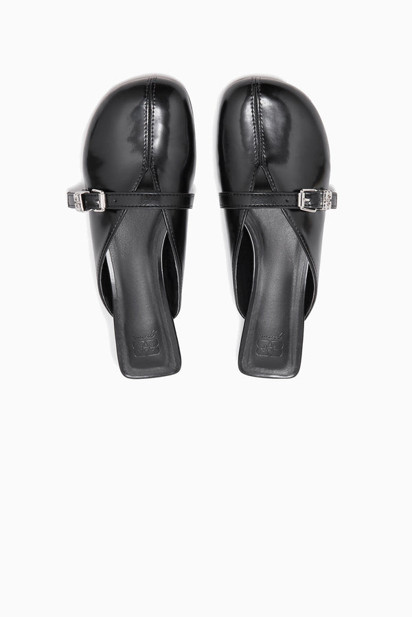 GANNI Sue Kitten Mule - Black