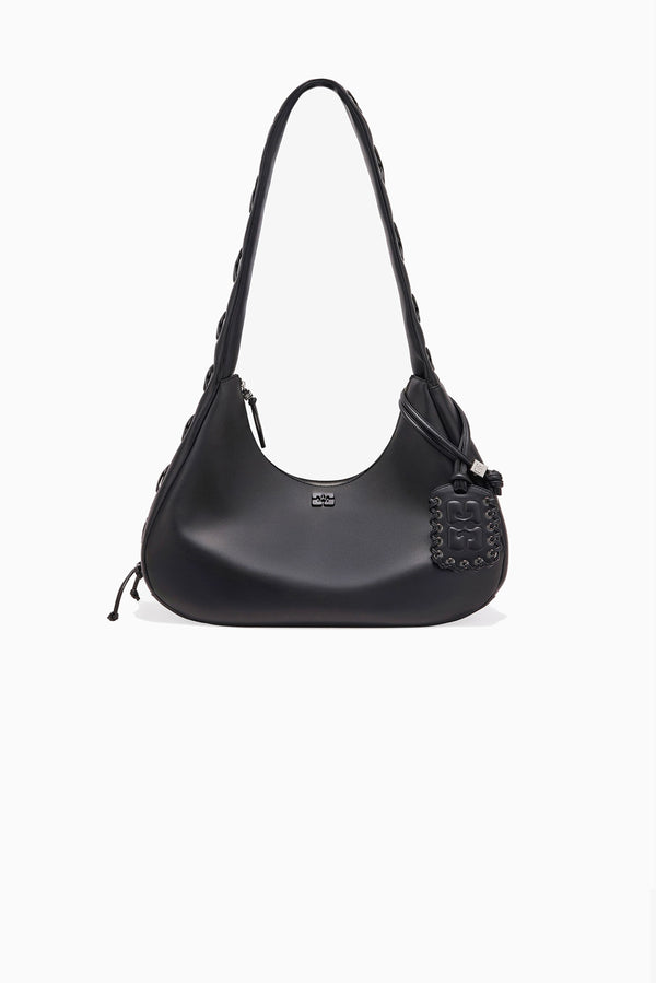 GANNI Hobo Medium Lace - Black