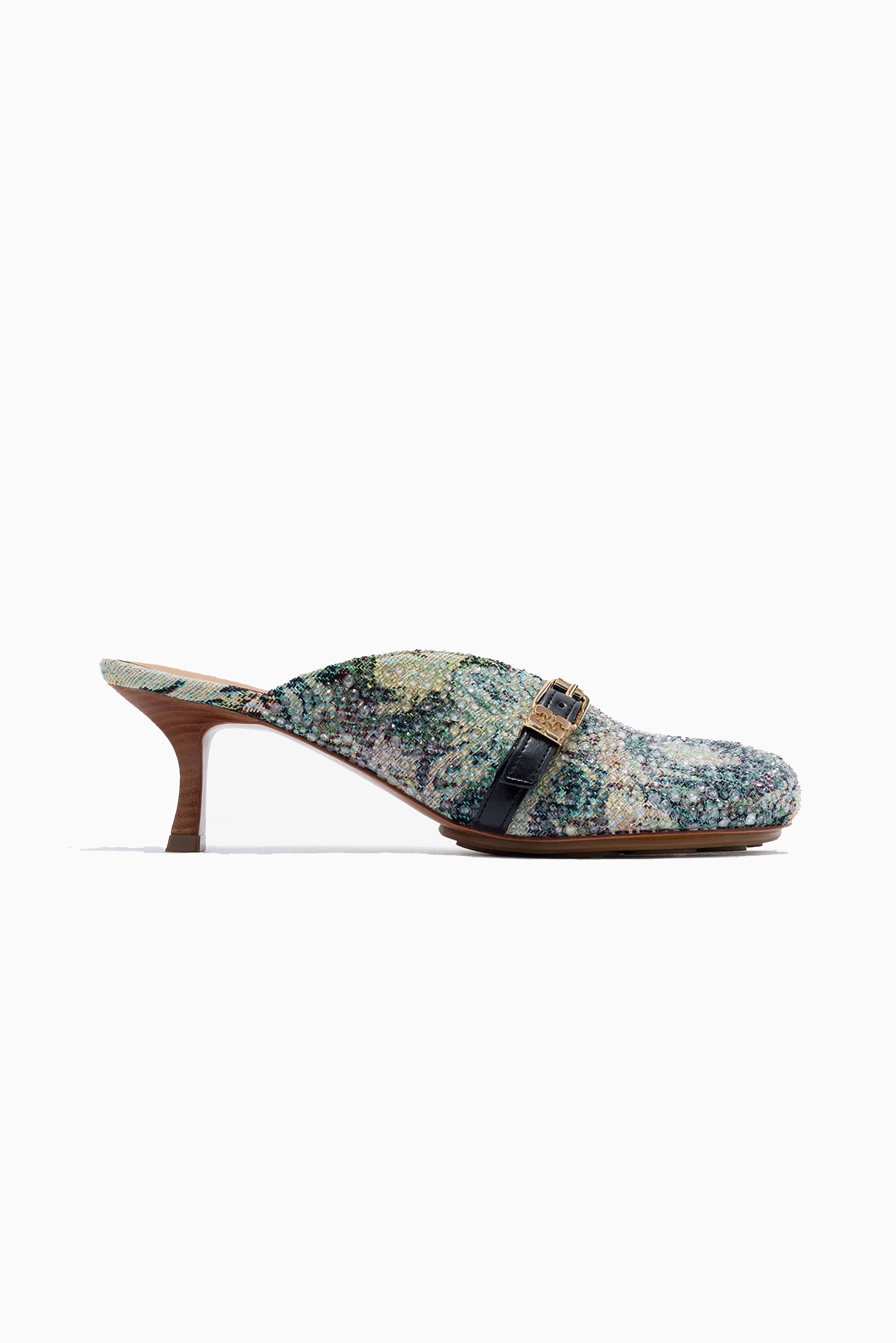 GANNI Sue Heeled Mule - Jadeite