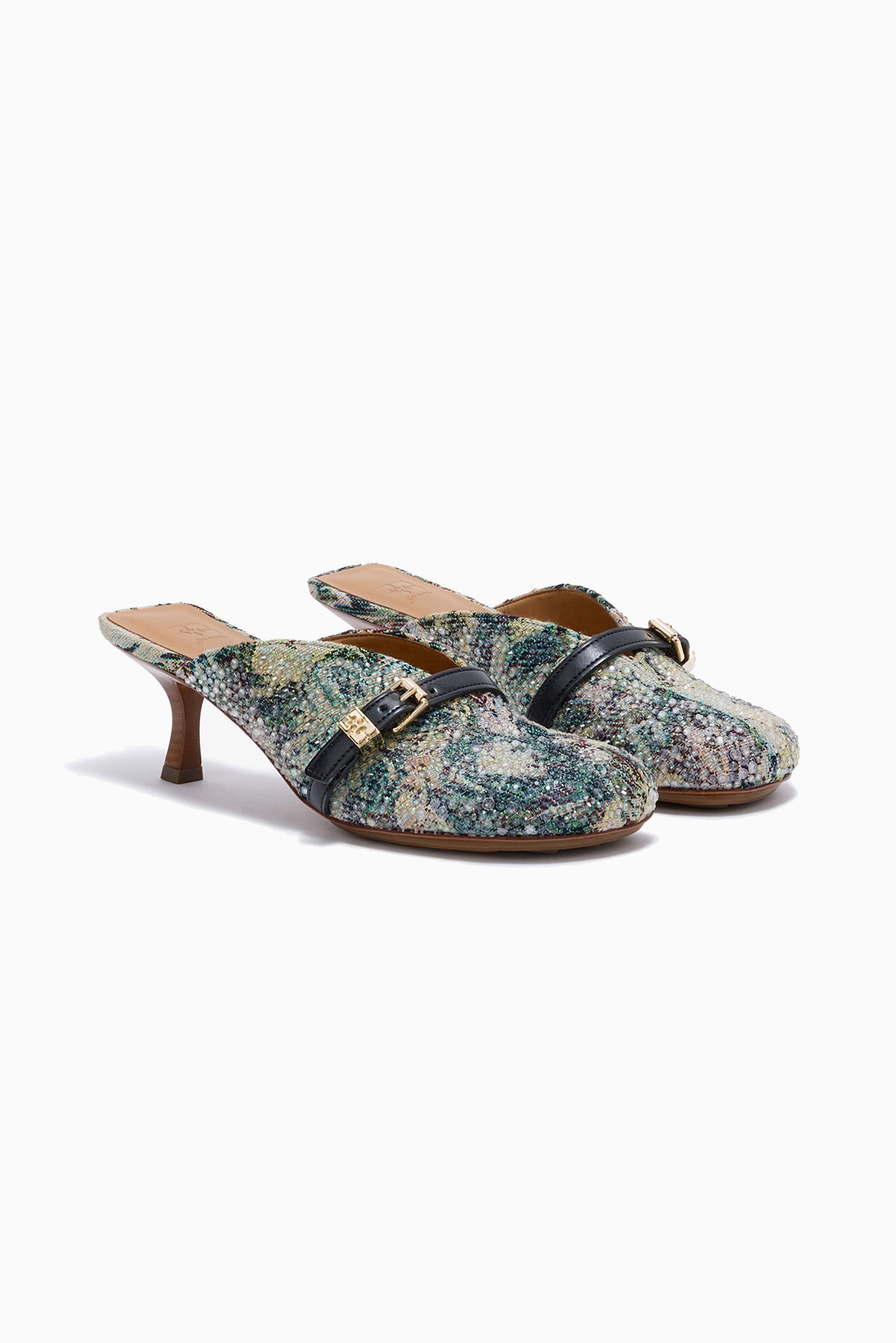 GANNI Sue Heeled Mule - Jadeite