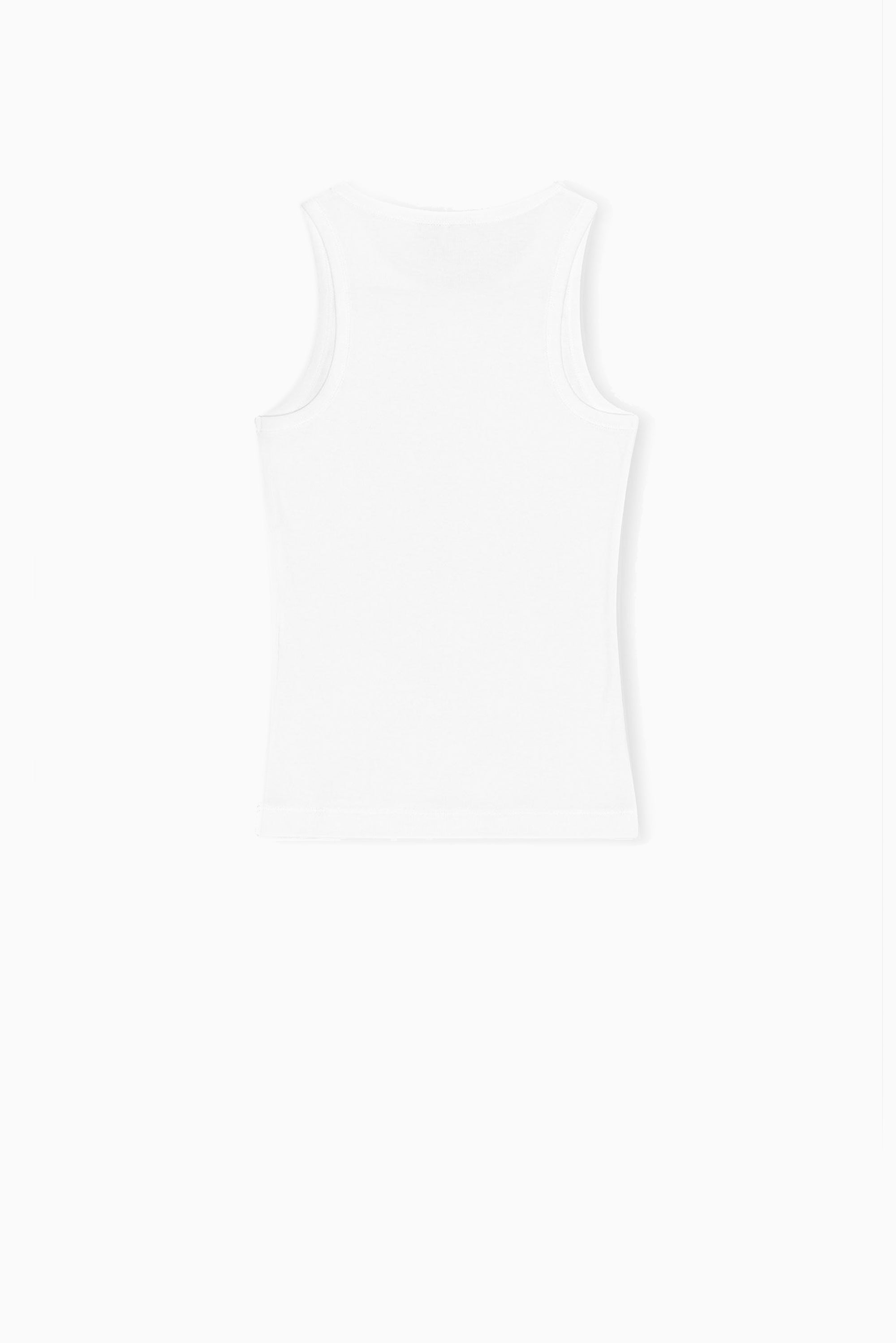 GANNI Soft Cotton Rib Tank Top - Bright White