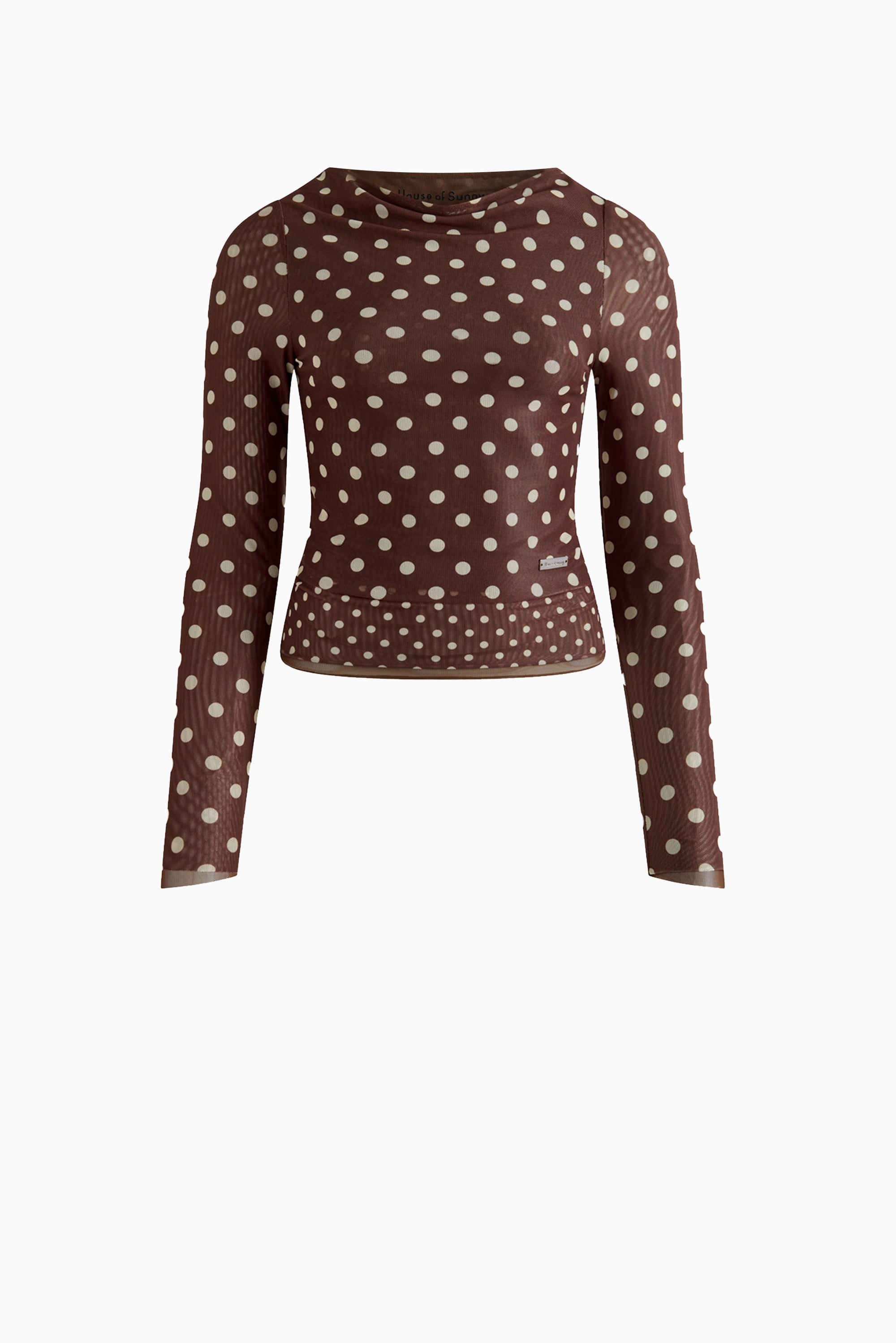 HOUSE OF SUNNY Double Layer Polka Dot Mesh Top - Multi