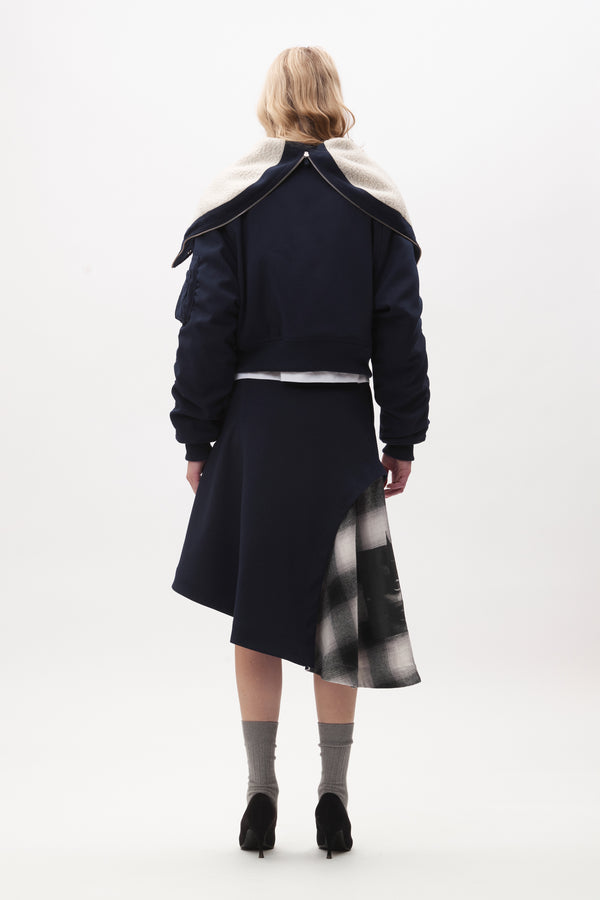 P.A.M. Body Electric Cropped Hooded Parka - Navy