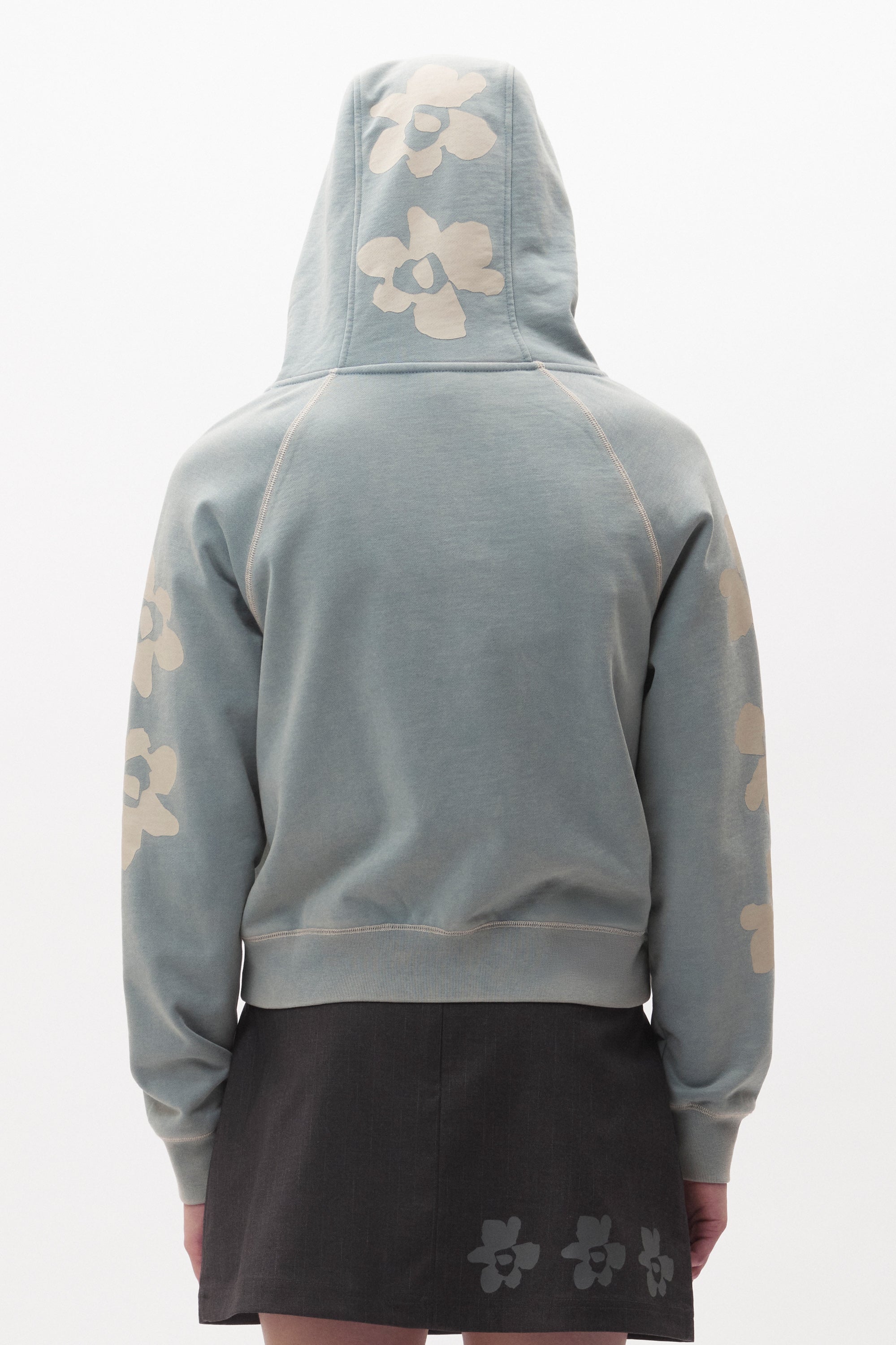 Falling Star Cropped Sweat - Duck Egg