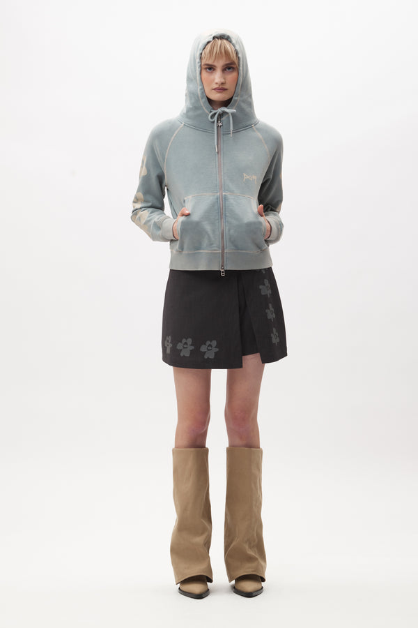 P.A.M. Falling Star Cropped Sweat - Duck Egg