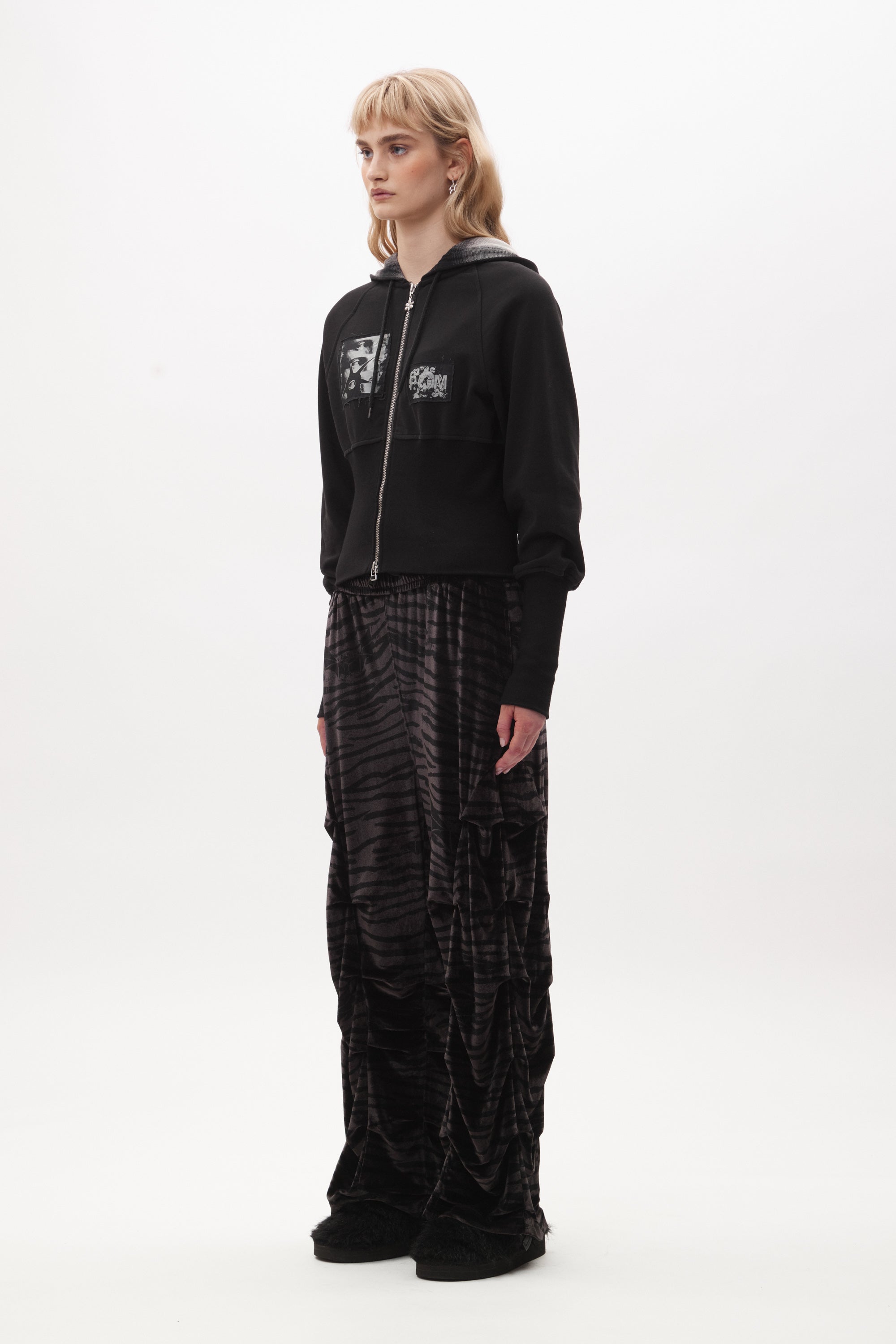 P.A.M. Message Board Hooded Zip Thru - Black