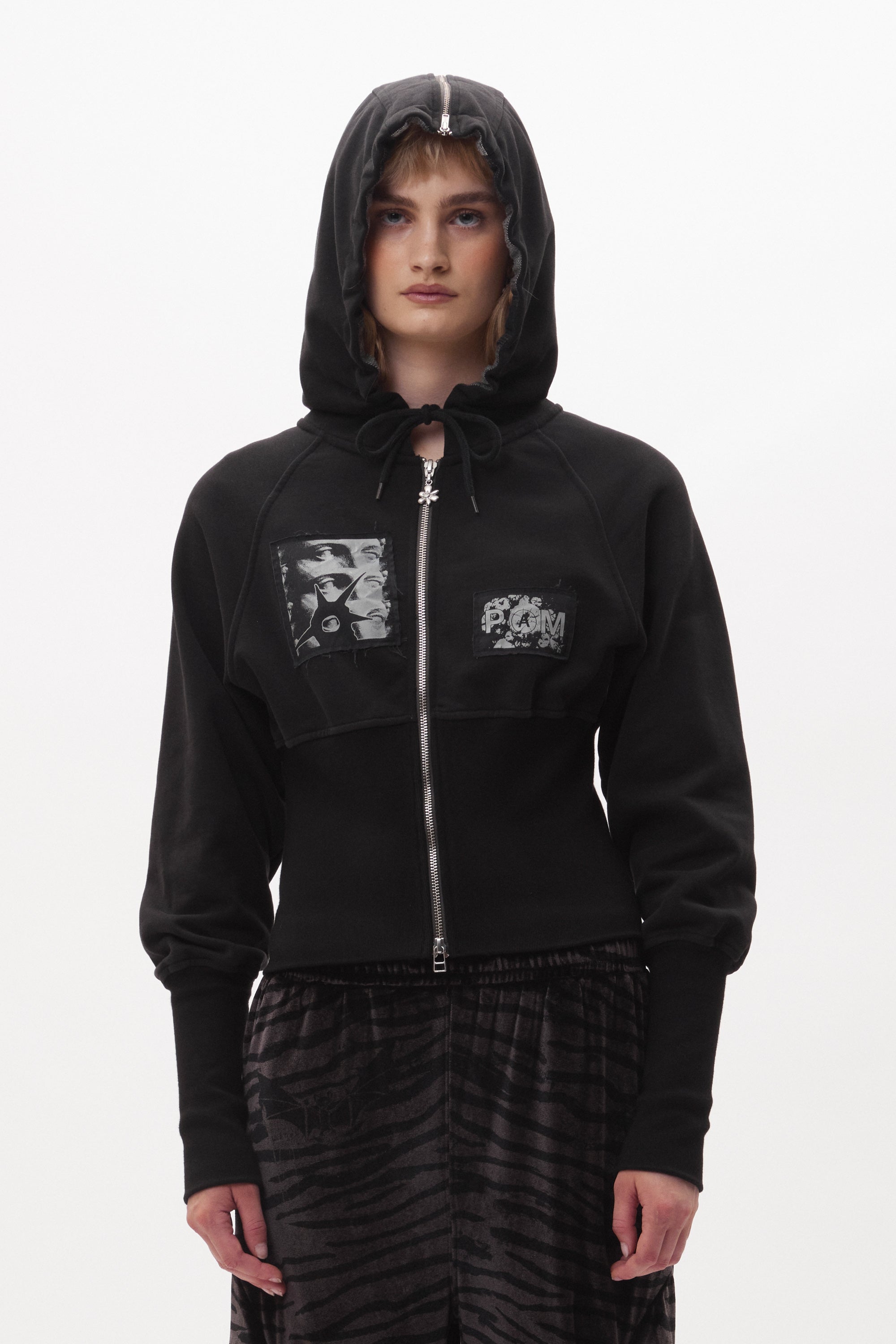 P.A.M. Message Board Hooded Zip Thru - Black
