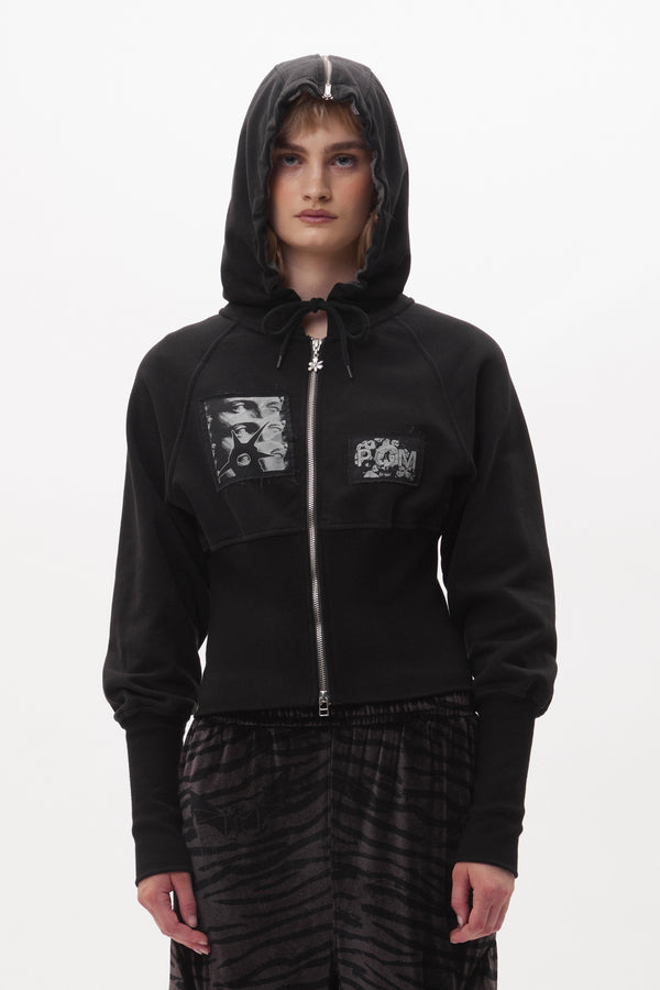 P.A.M. Message Board Hooded Zip Thru - Black