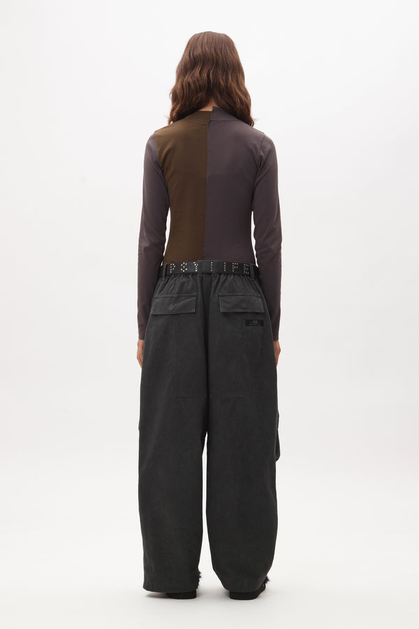 P.A.M. Slip LS Top - Green/Brown