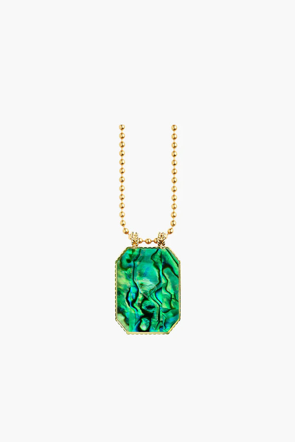 MARIE LICHTENBERG Raiz'in Scapular  Mother Of Pearl Green - 28mm