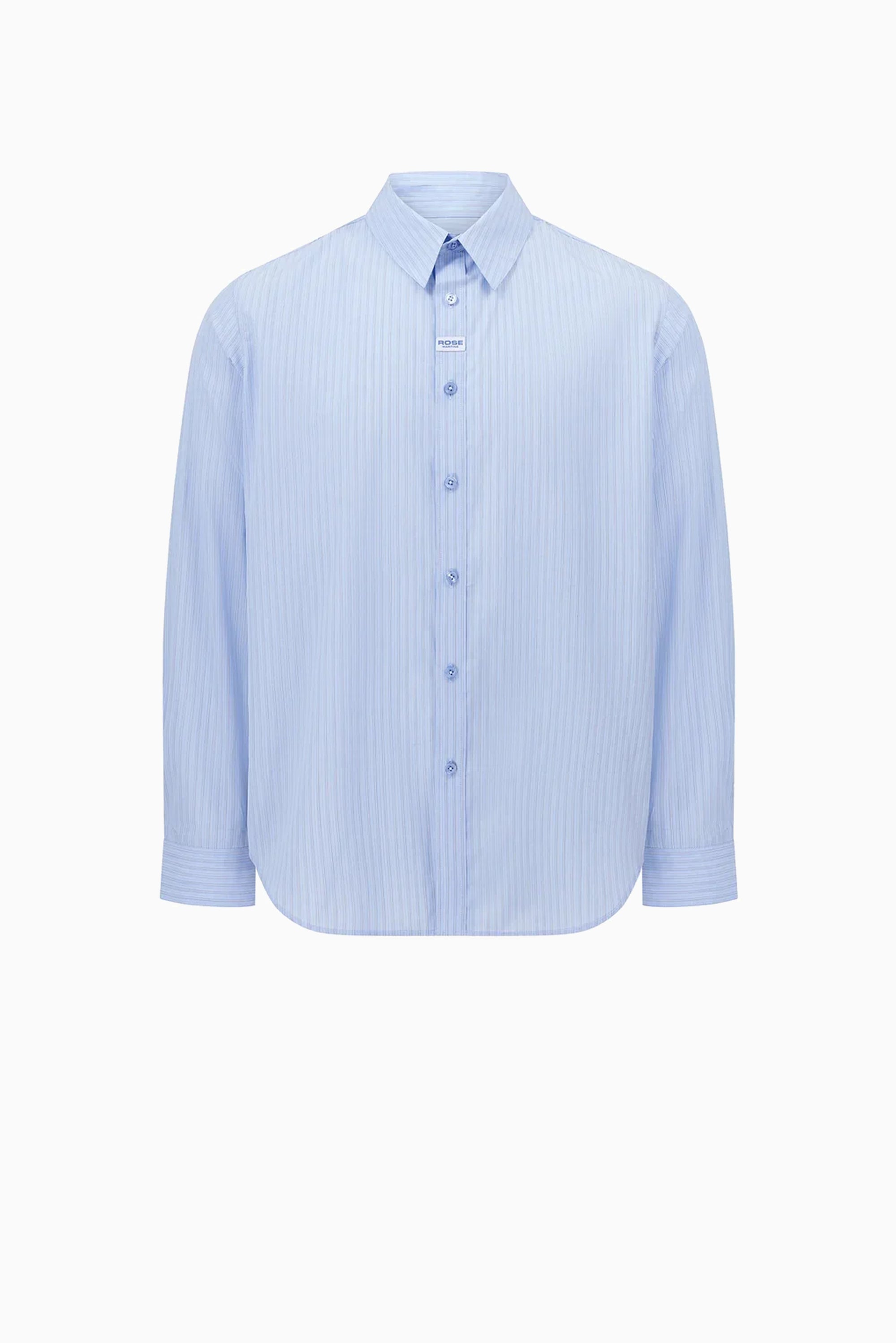 MARTINE ROSE Classic Shirt - Blue White Stripe