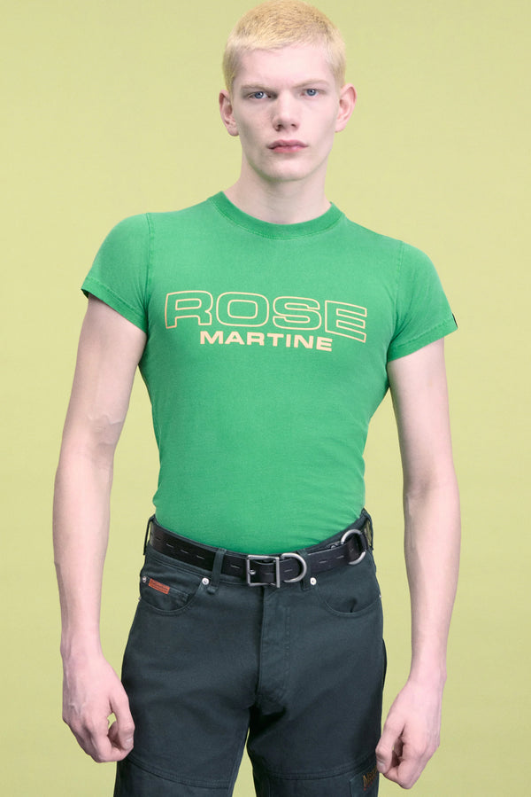 MARTINE ROSE Shrunken T-shirt - Green