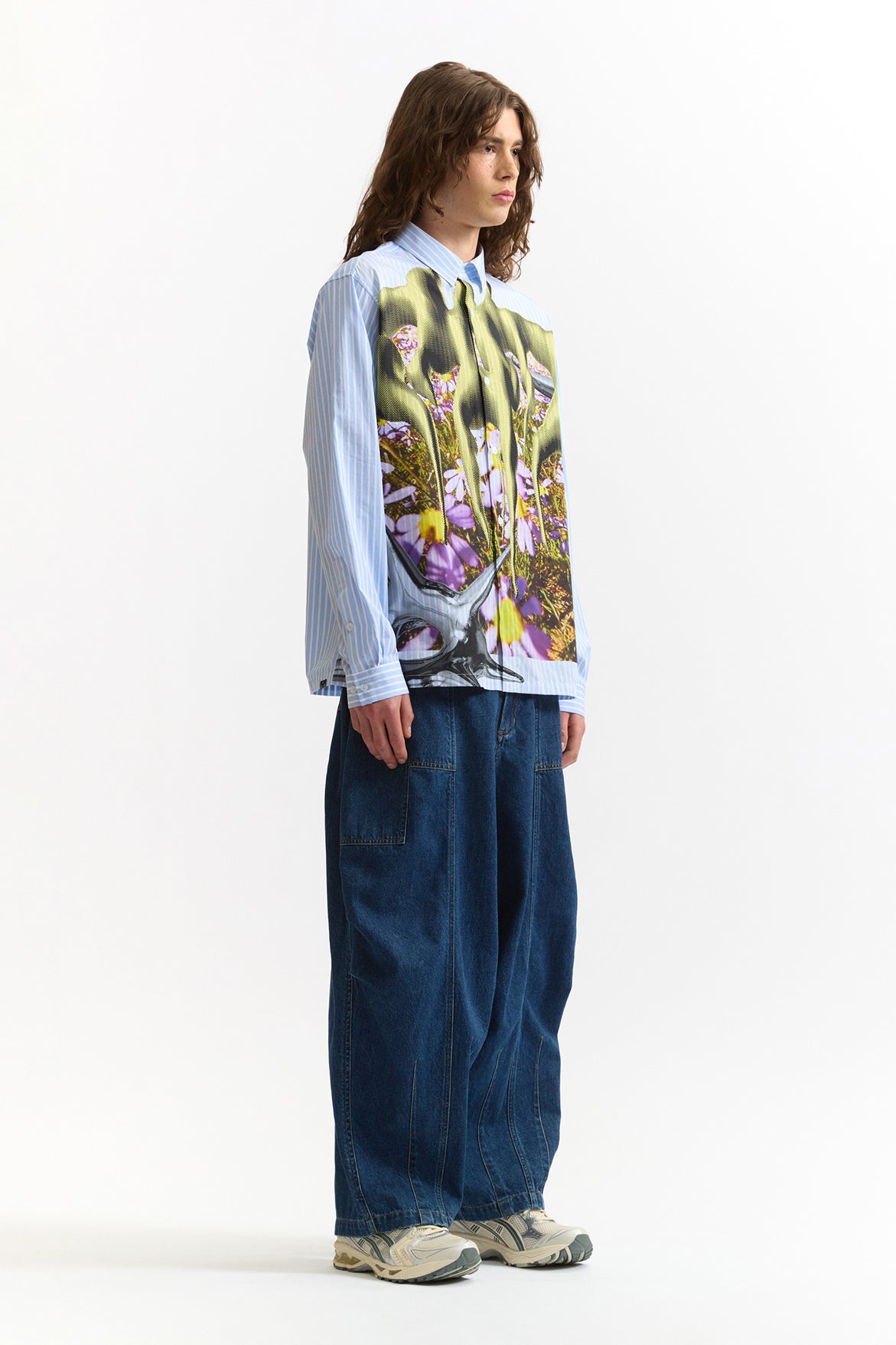 Mind Garden Stripe Shirt - Blue Stripe