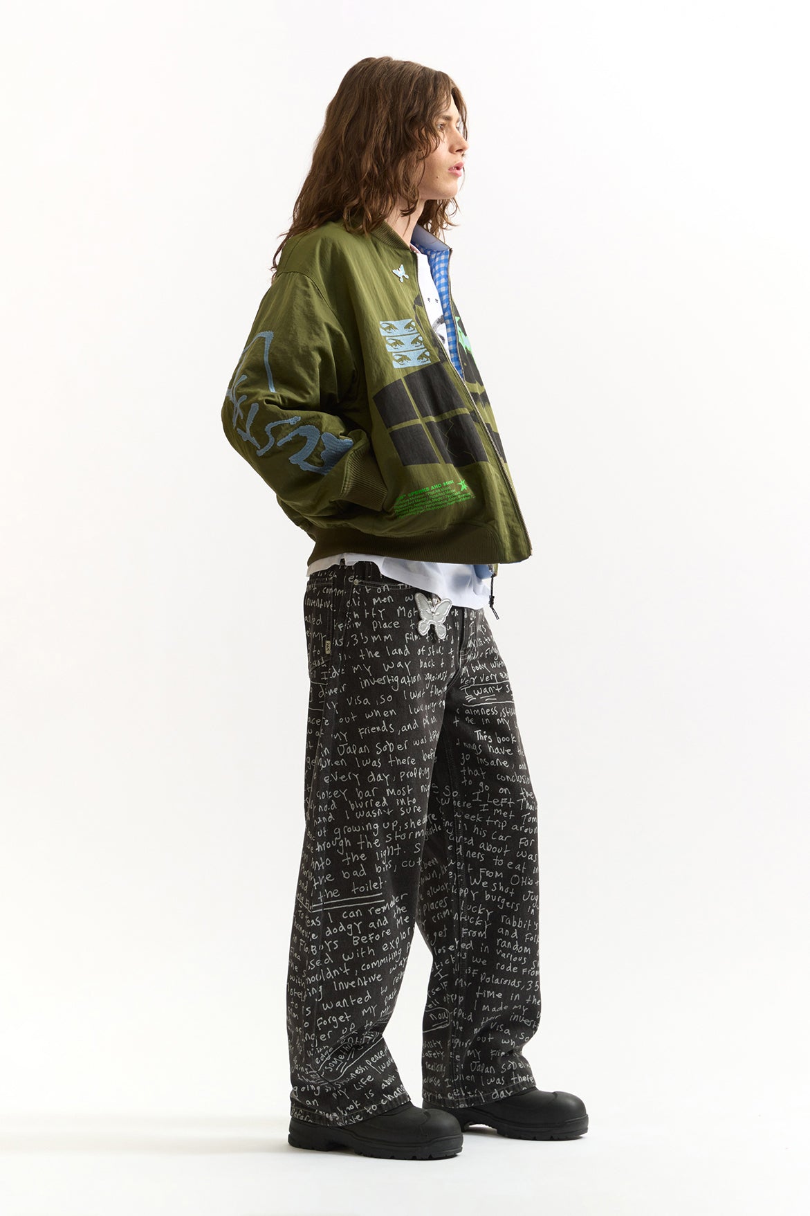 The Eyes Of The Soul Bomber Jacket - Army Green