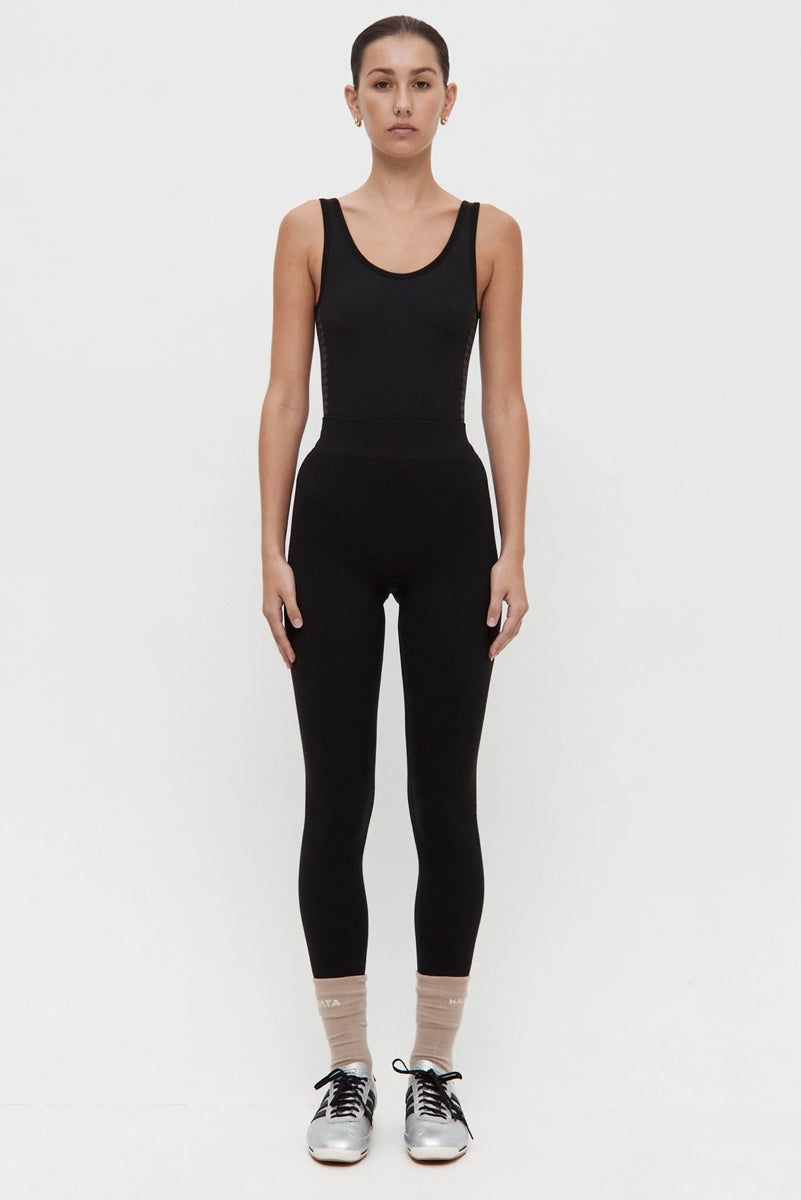 NAGNATA Classic Wool Rib Legging - Black