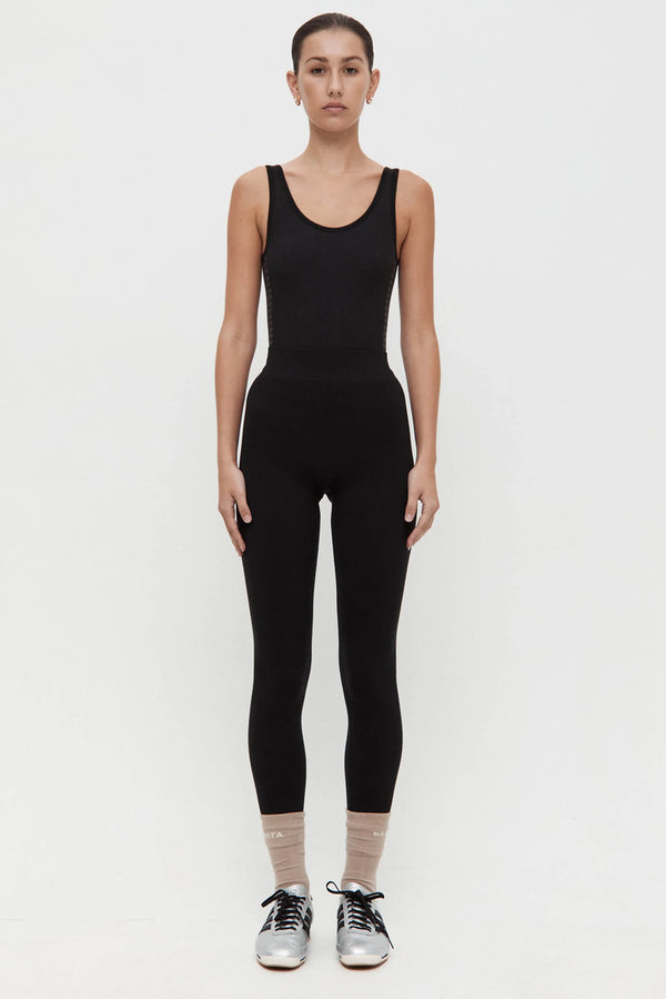 NAGNATA Classic Wool Rib Legging - Black
