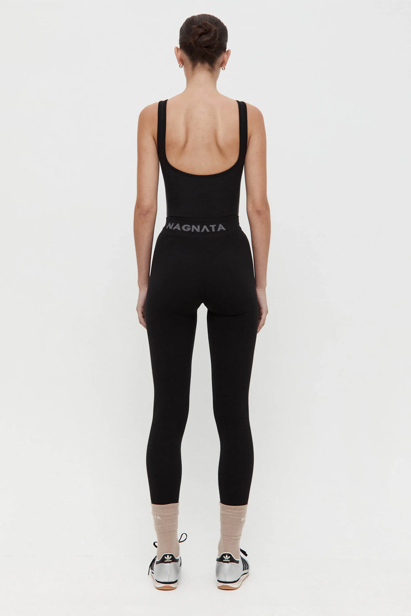NAGNATA Classic Wool Rib Legging - Black