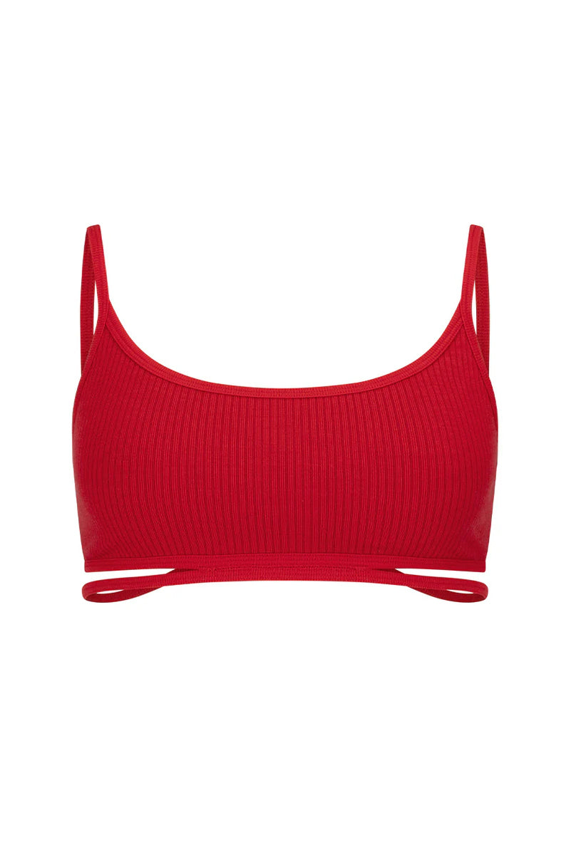 NAGNATA Splice Wool Bralet - Crimson