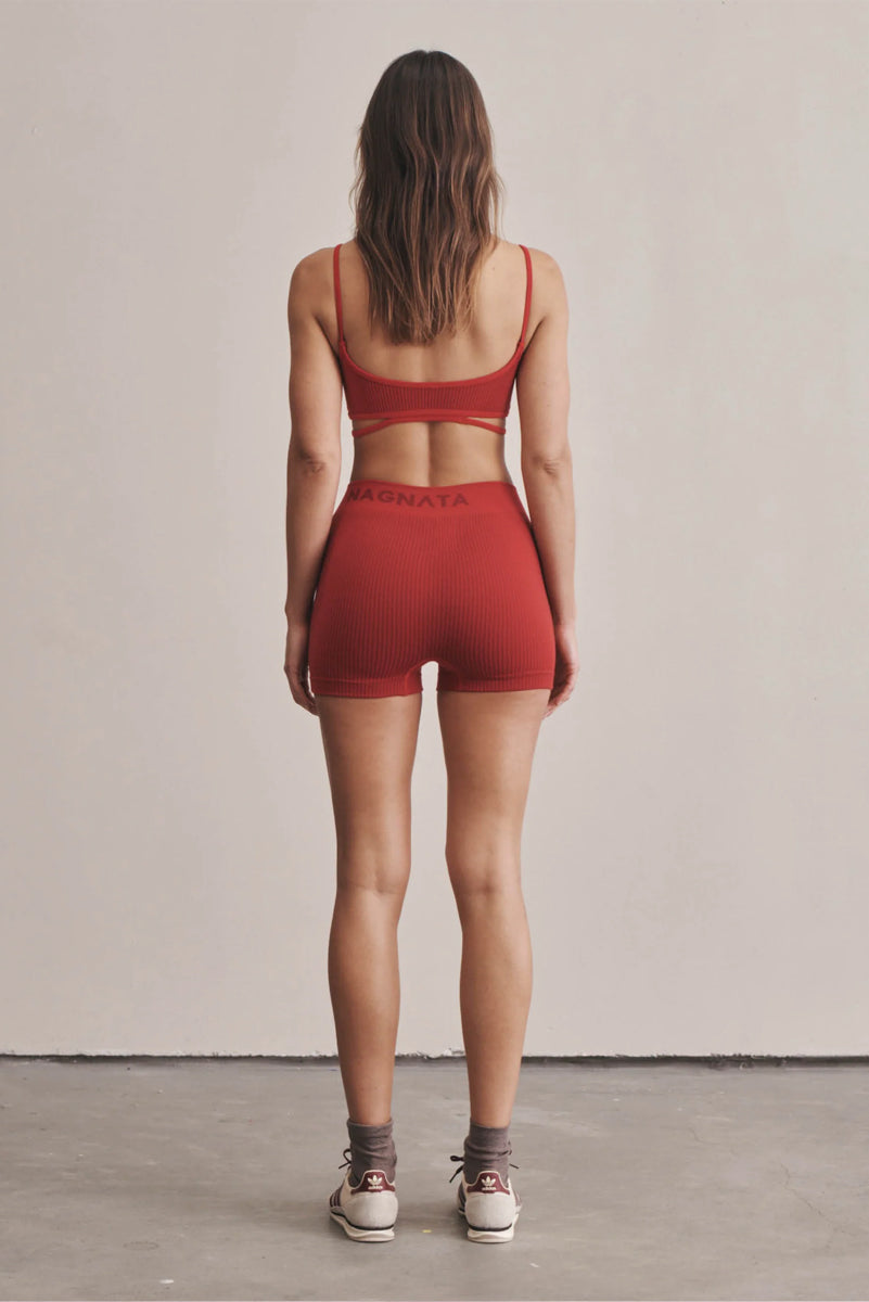 NAGNATA Splice Wool Bralet - Crimson