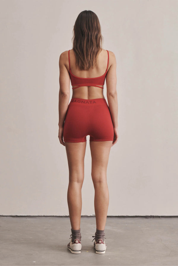 NAGNATA Splice Wool Bralet - Crimson