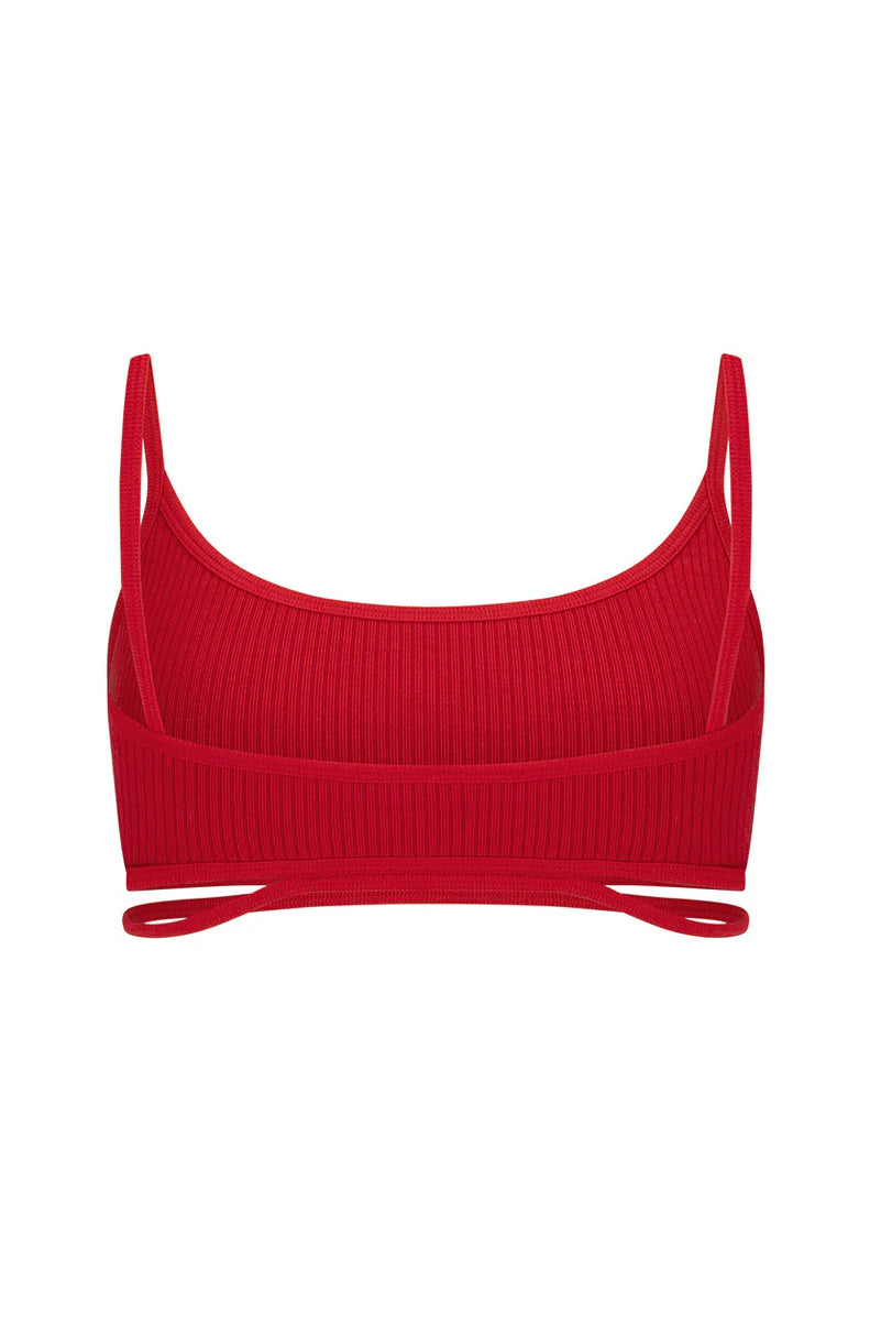 NAGNATA Splice Wool Bralet - Crimson