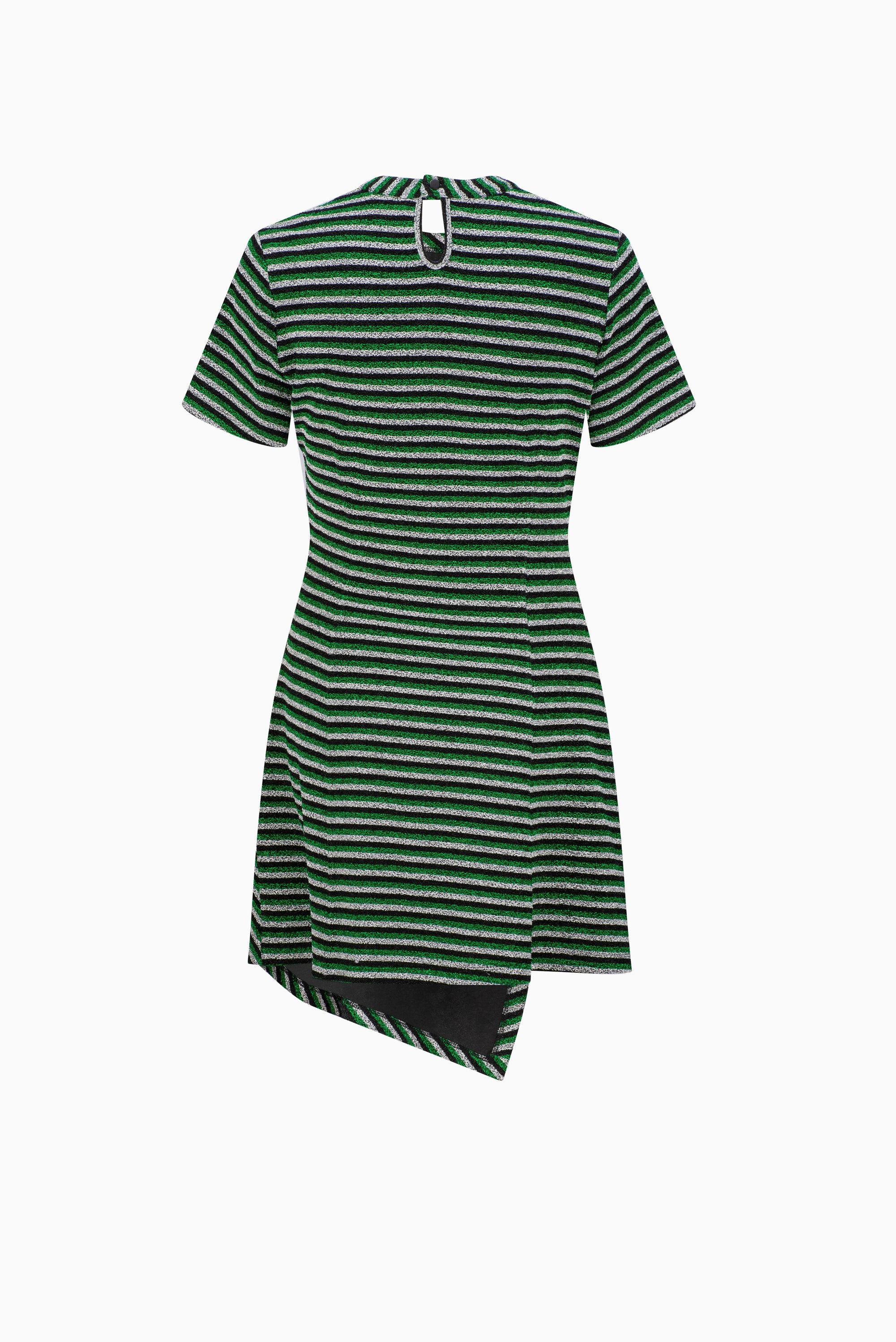 ON PARKS Cosmo Stripe Mini Dress - Green/Black/Silver