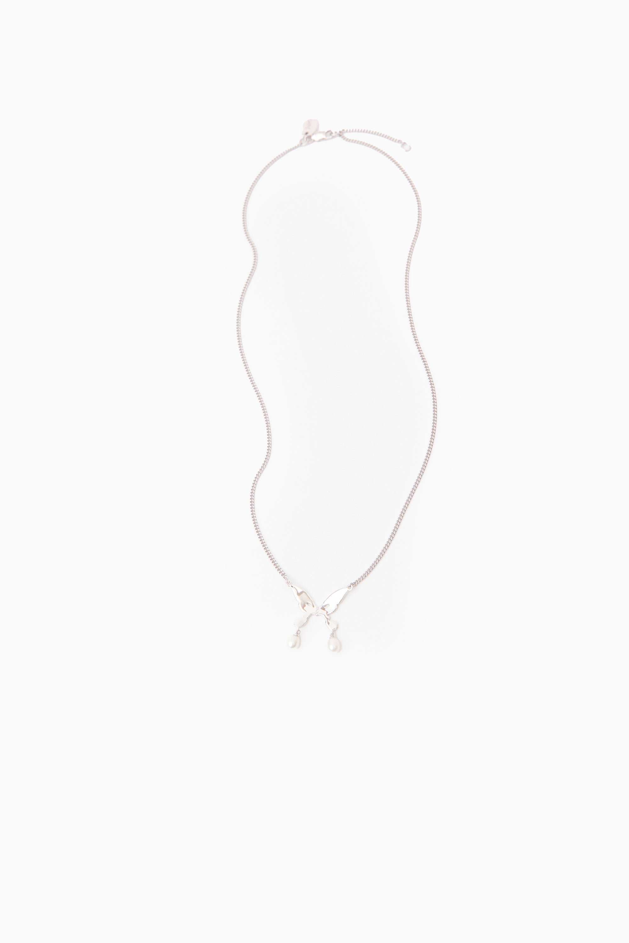 P.A.M. Pearl Drop Alien Kiss Necklace - Silver