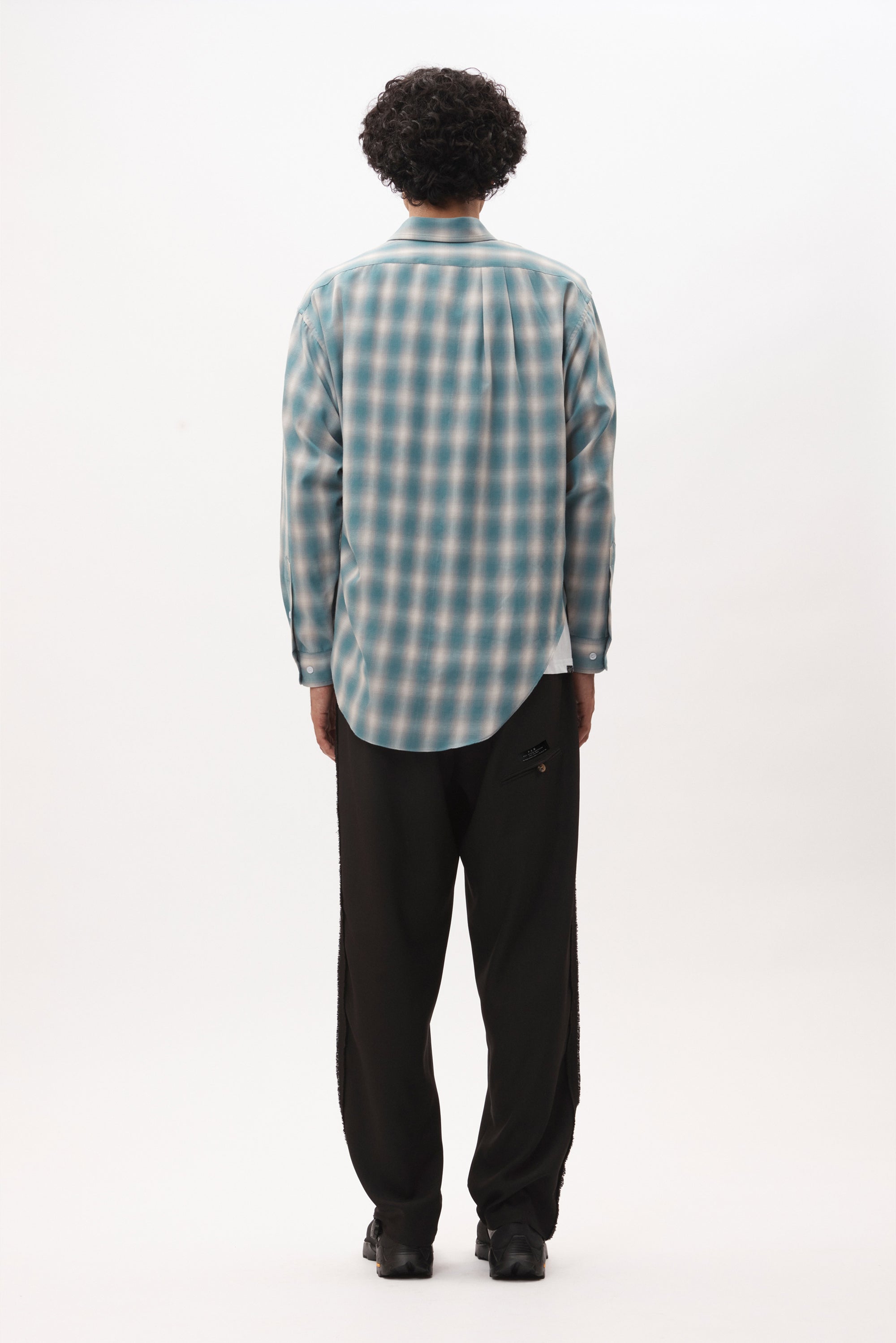 P.A.M. PSY 4 Life LS Tucked Shirt - Teal Check