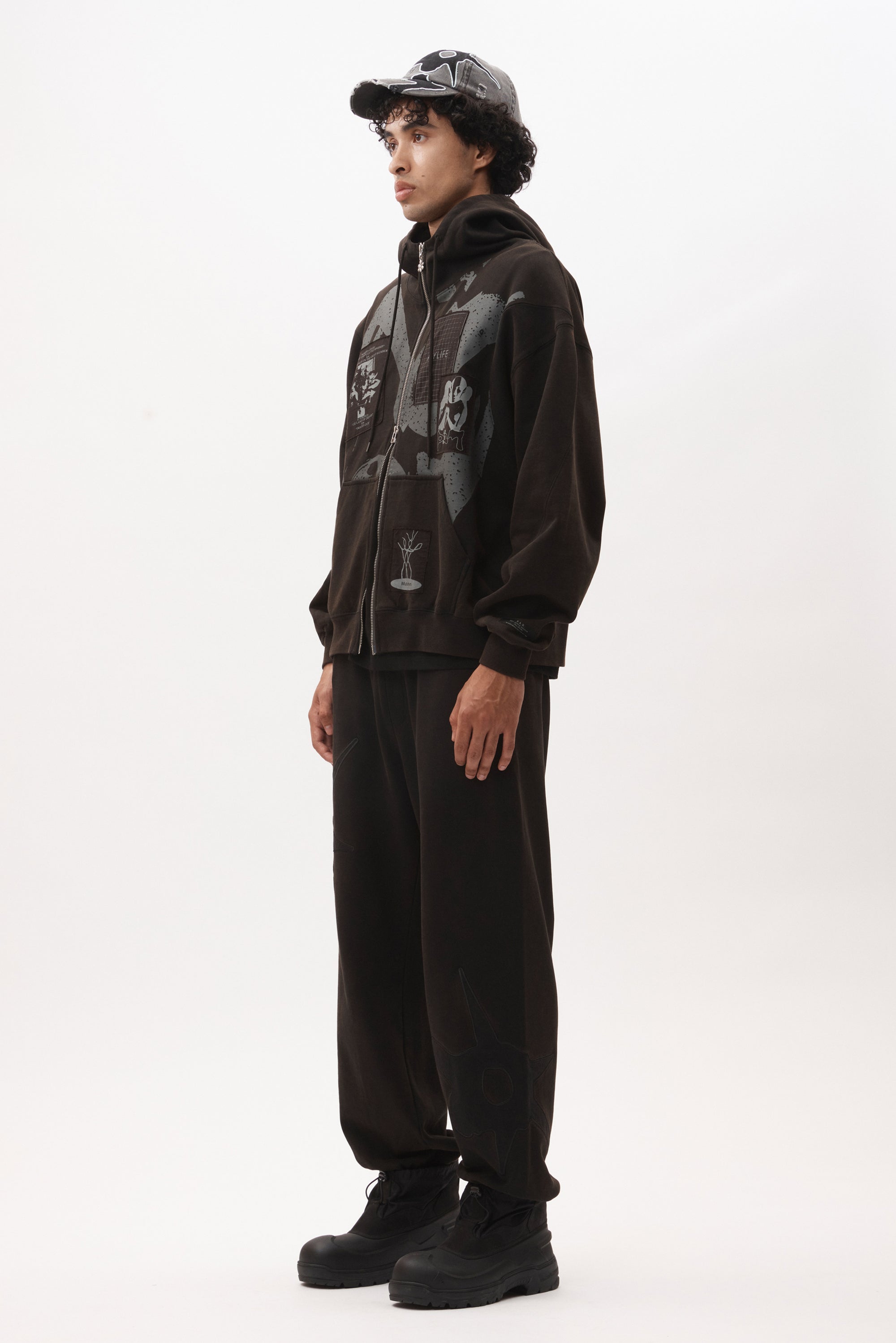 P.A.M. Post Work Zip Thru Hooded Sweat